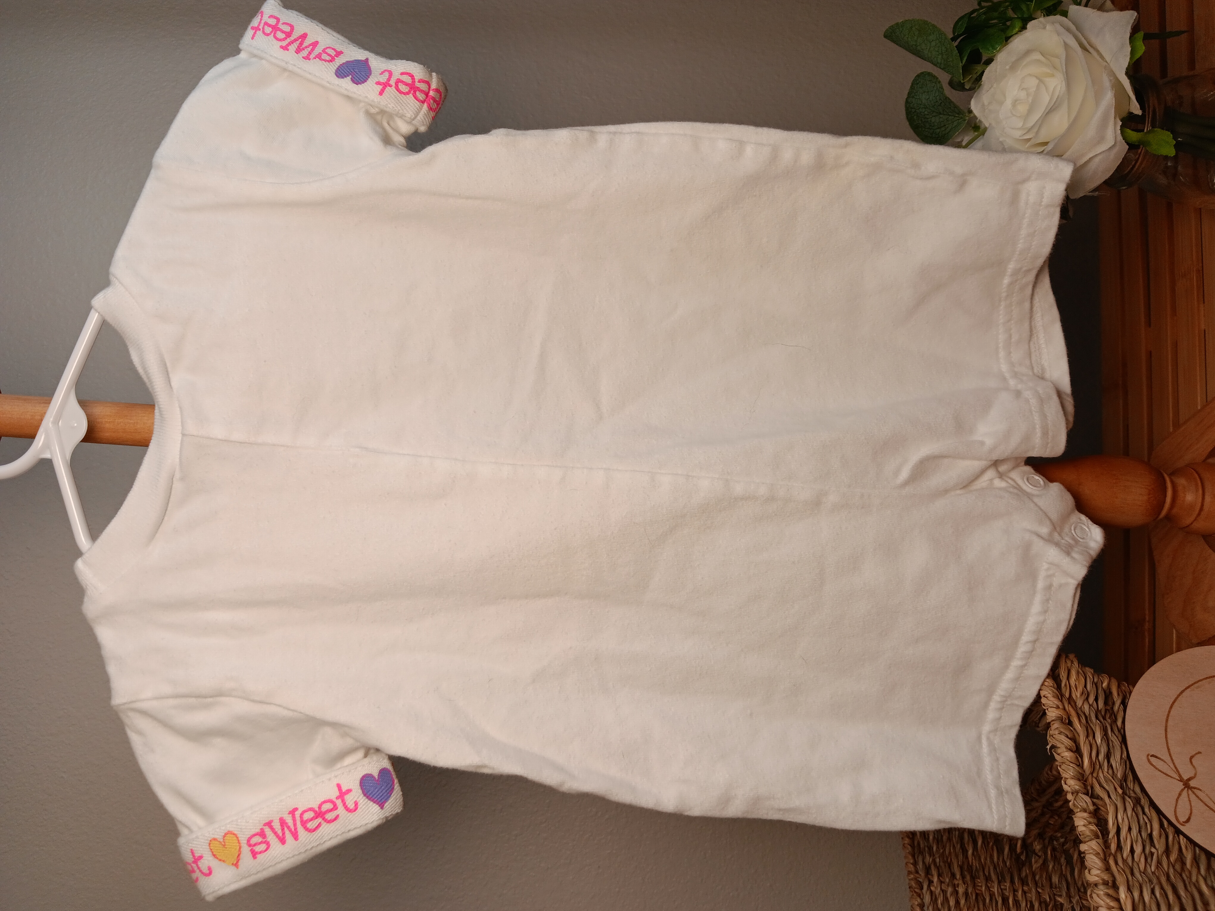 Children's Heart Neon Print Romper Sweet design with colorful hearts