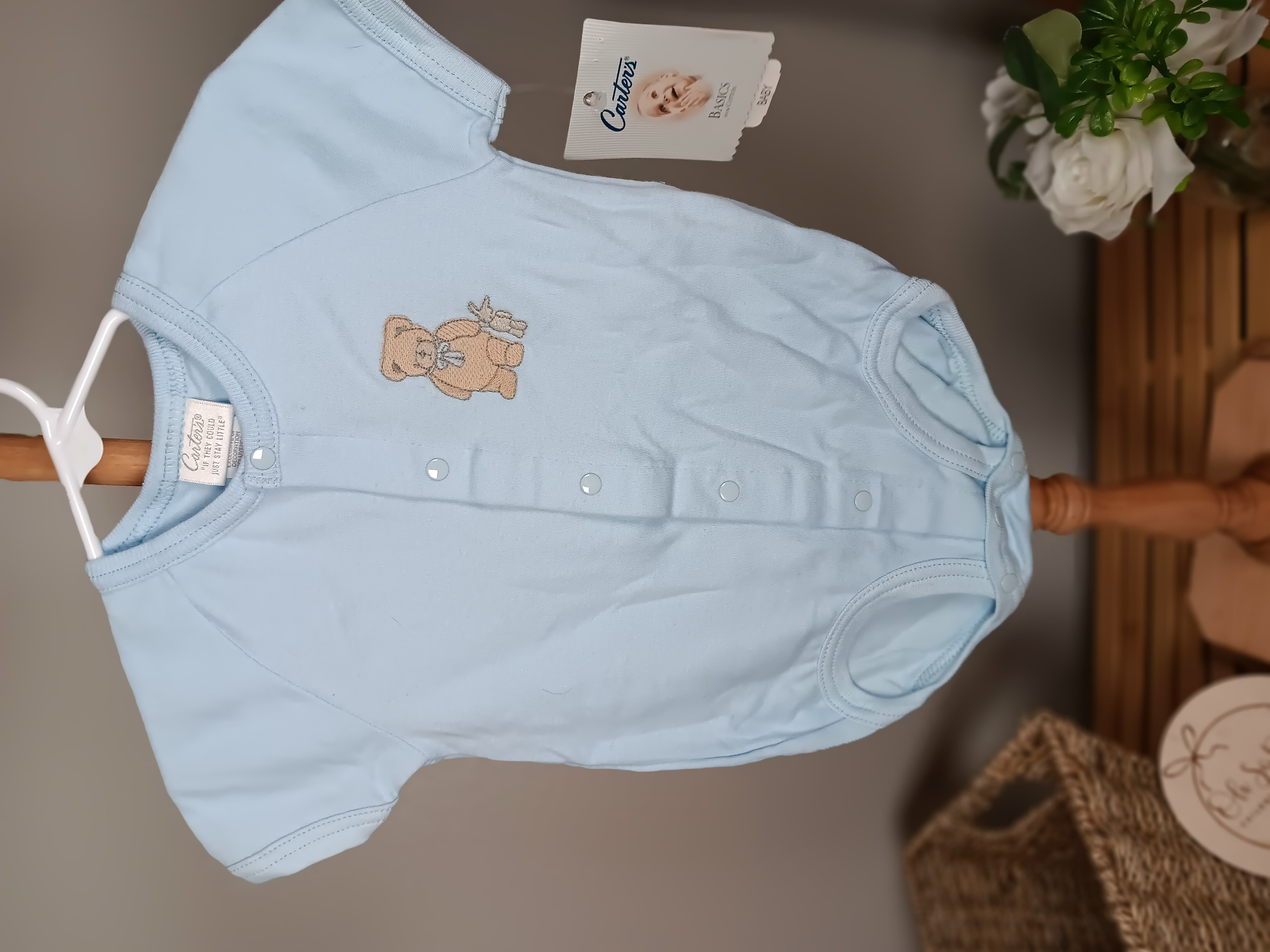 Carter's "if they could just stay little" line one piece bear romper NWT Y2K size 6 to 9 months
