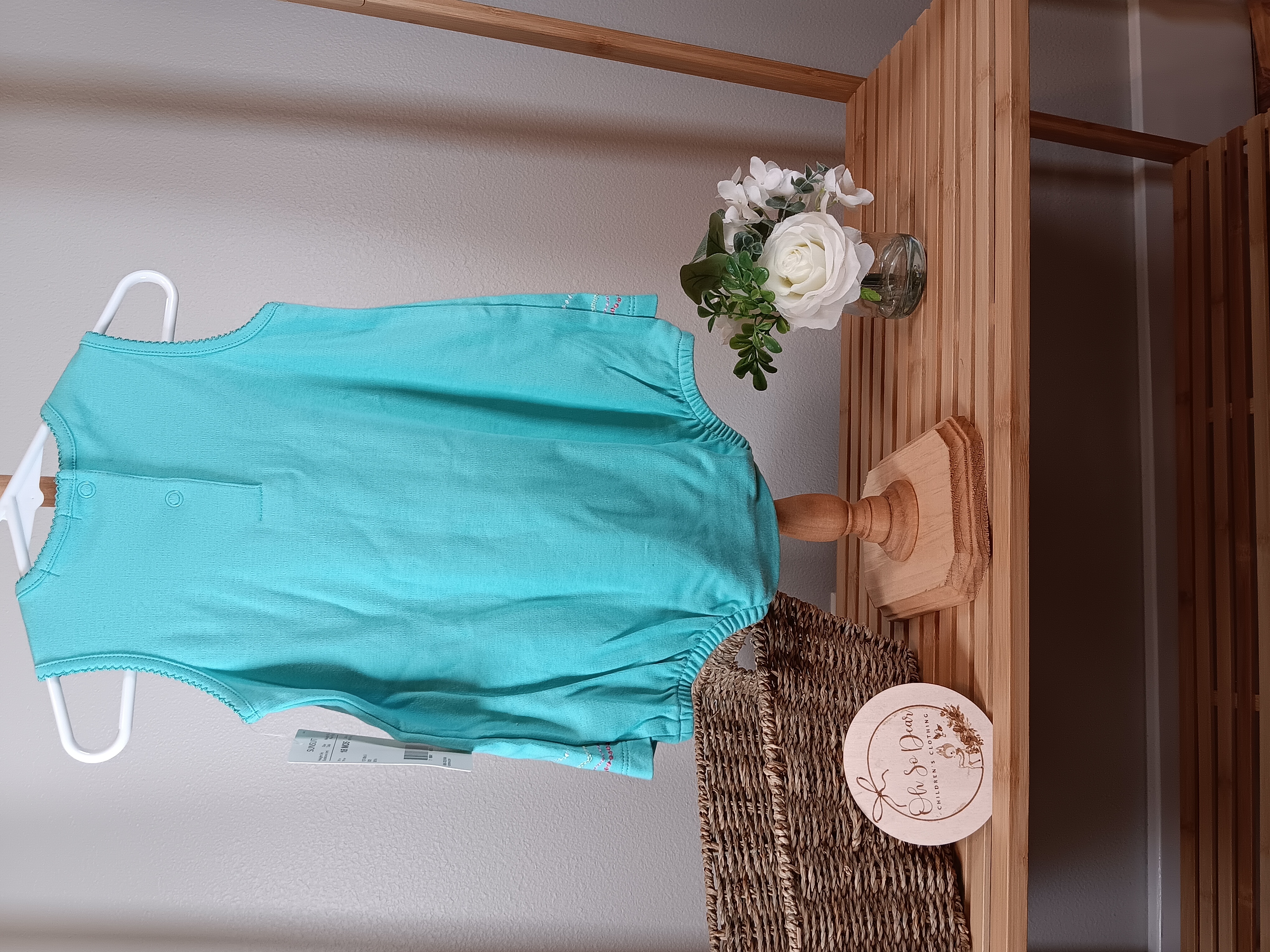 Carters brand NWT Turquoise Baby Bubble Romper 