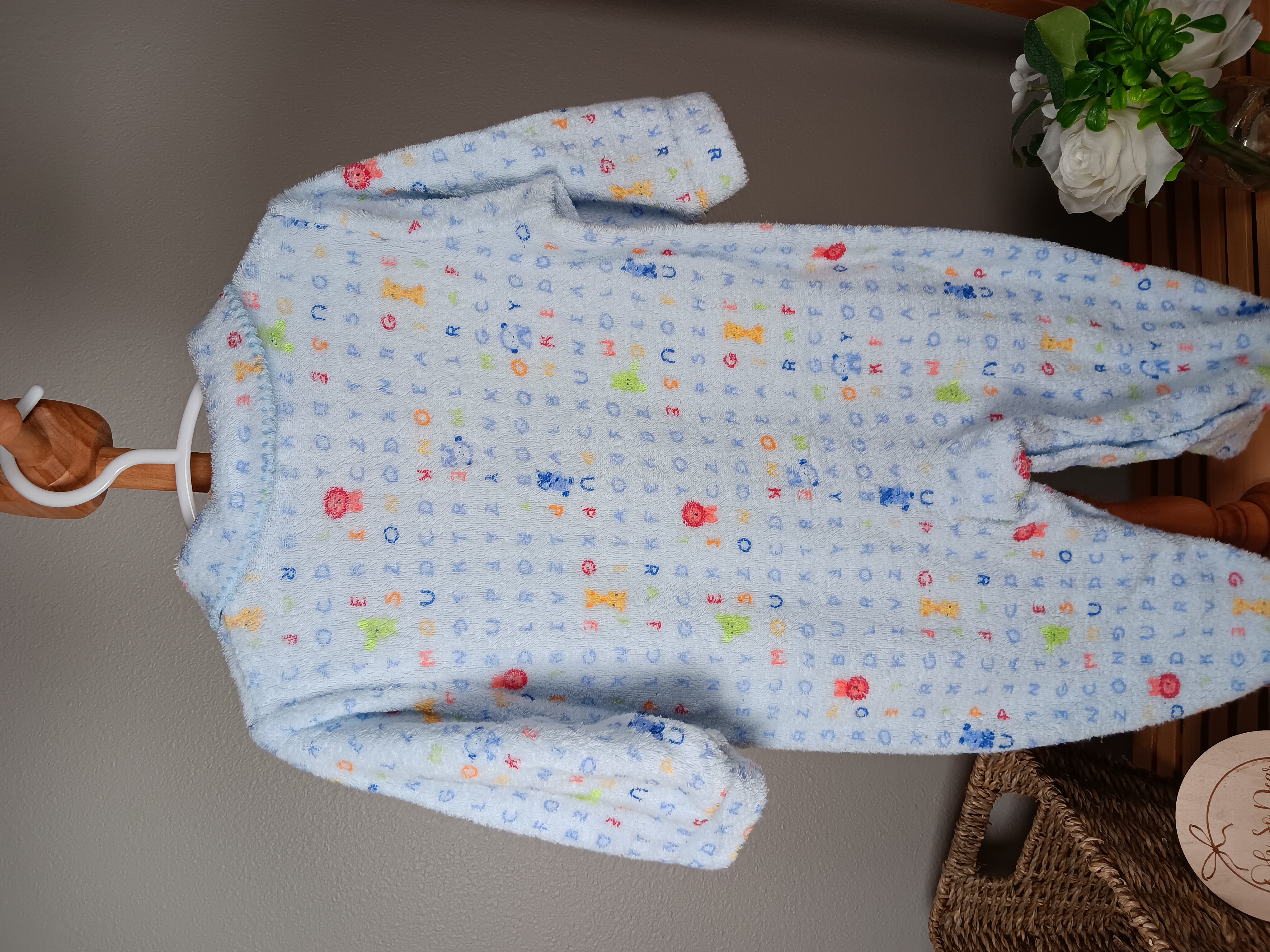 Baby Terry cloth Sleeper Soft and cozy one-piece sleepwear for infants by Carters size 3 to 6 months VGUC Vintage