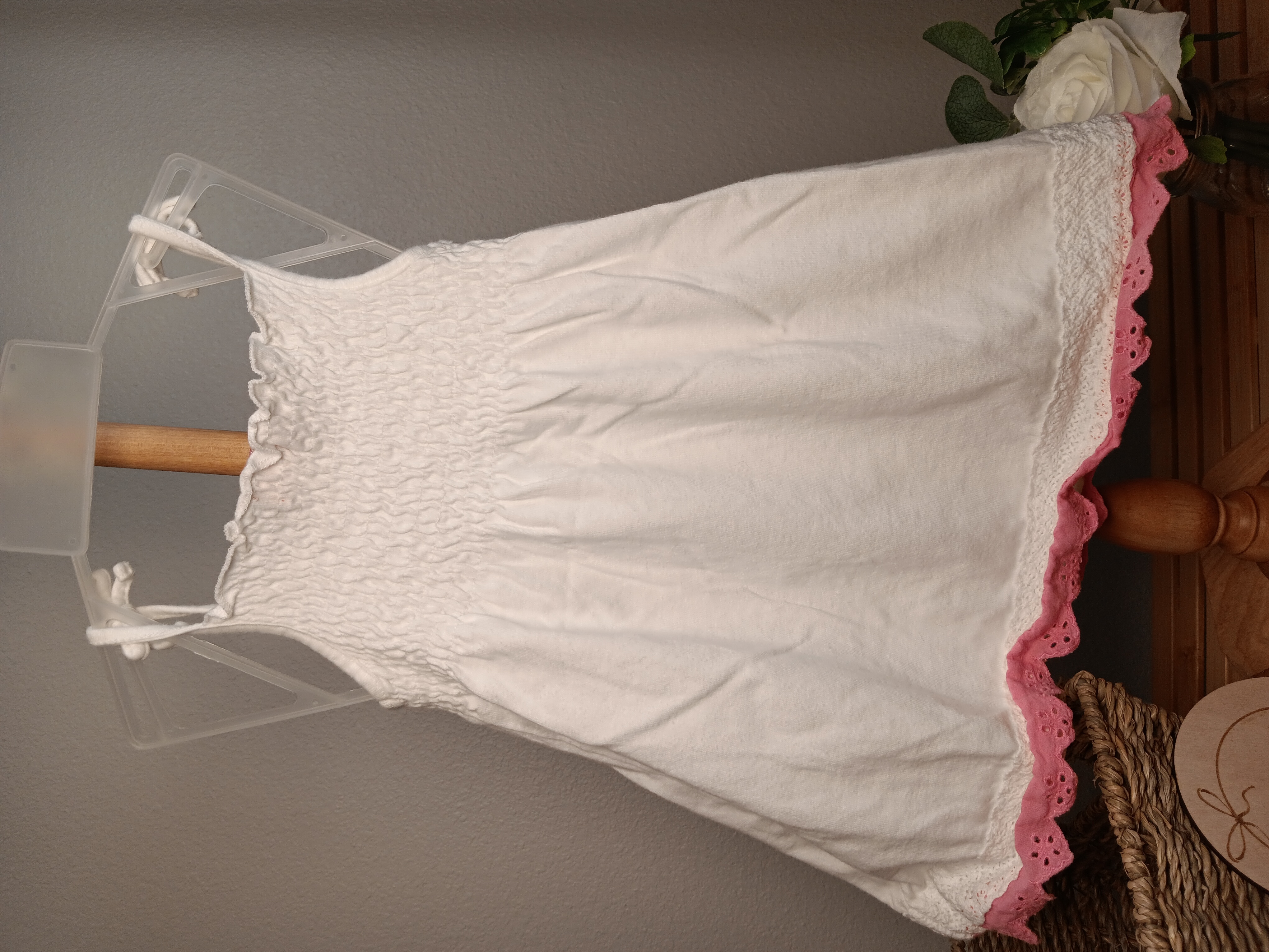 Vintage Old Navy brand size 12 to 18 months Girls' White Summer Dress
