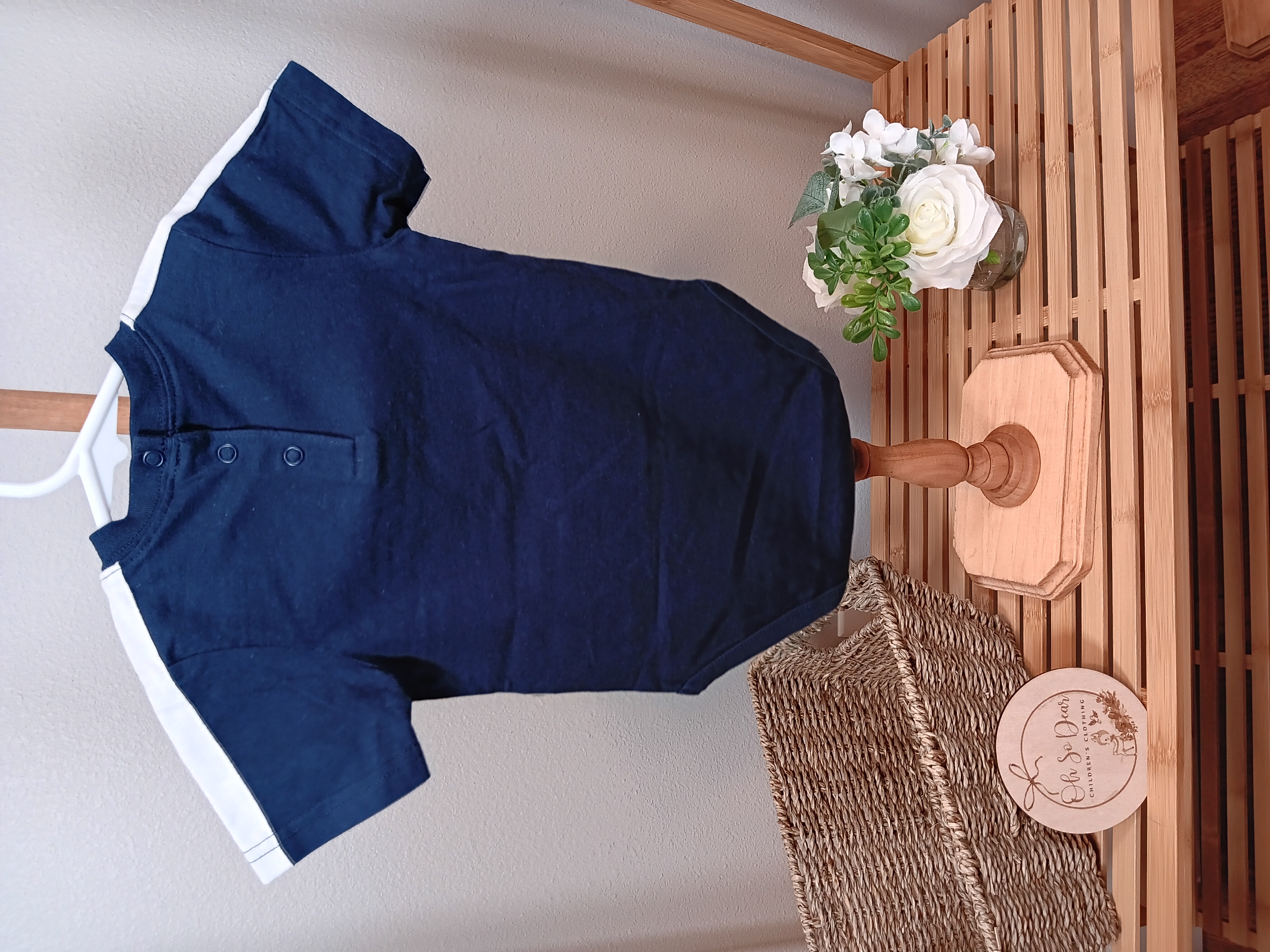 Jumping Beans brand onesie size 6 to 9 months with cute doggy on the chest