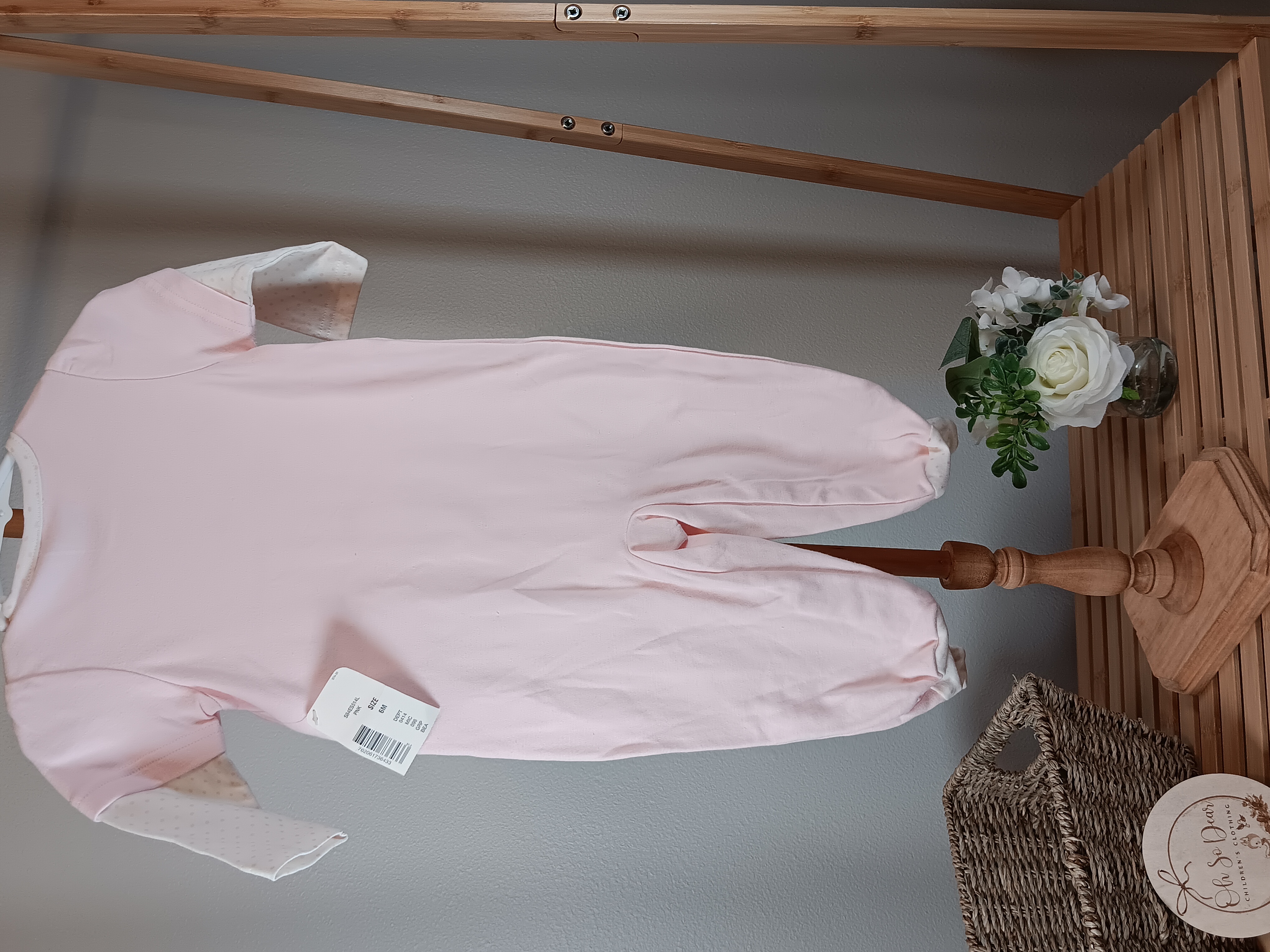 Starting out brand sleep and play with bear face size 6 months NWT
