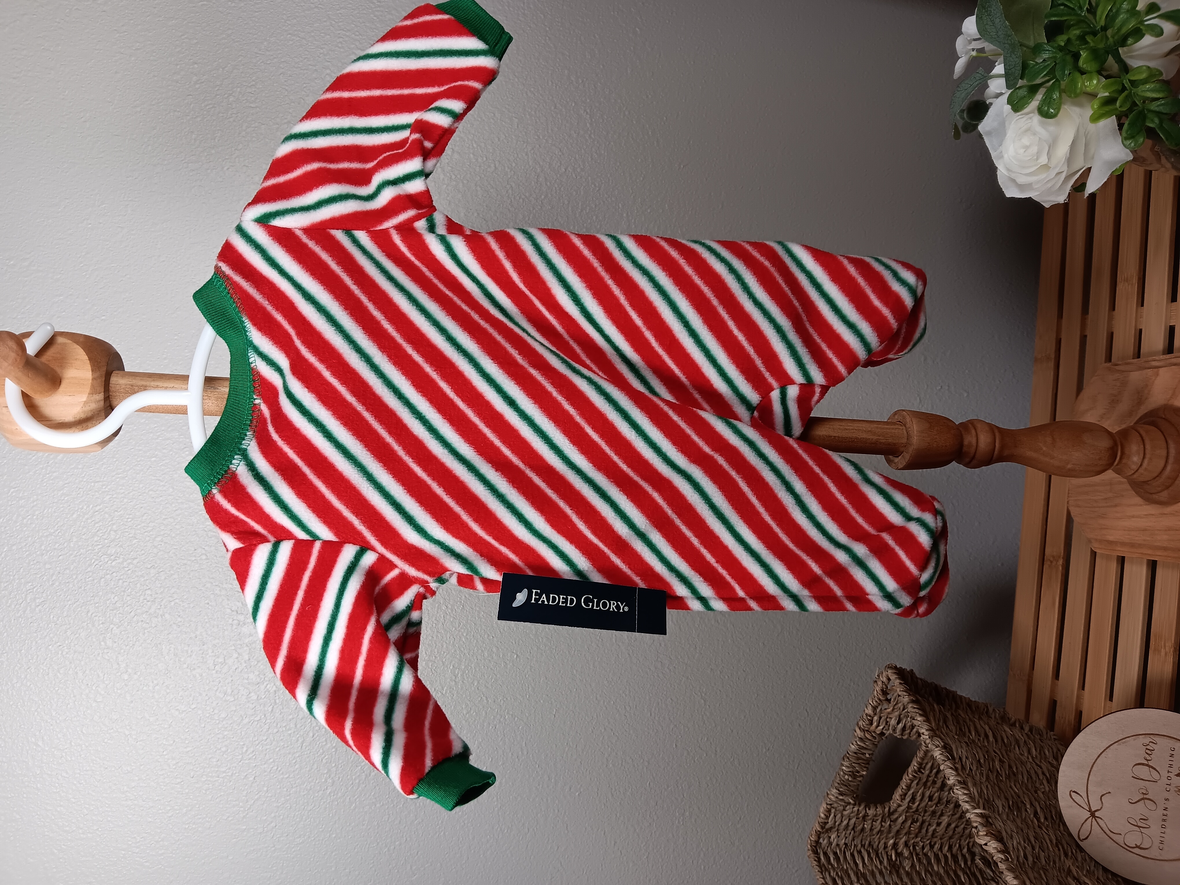 Festive Baby Onesie Cozy Christmas-themed sleepwear for infants NWT by Faded Glory size Preemie