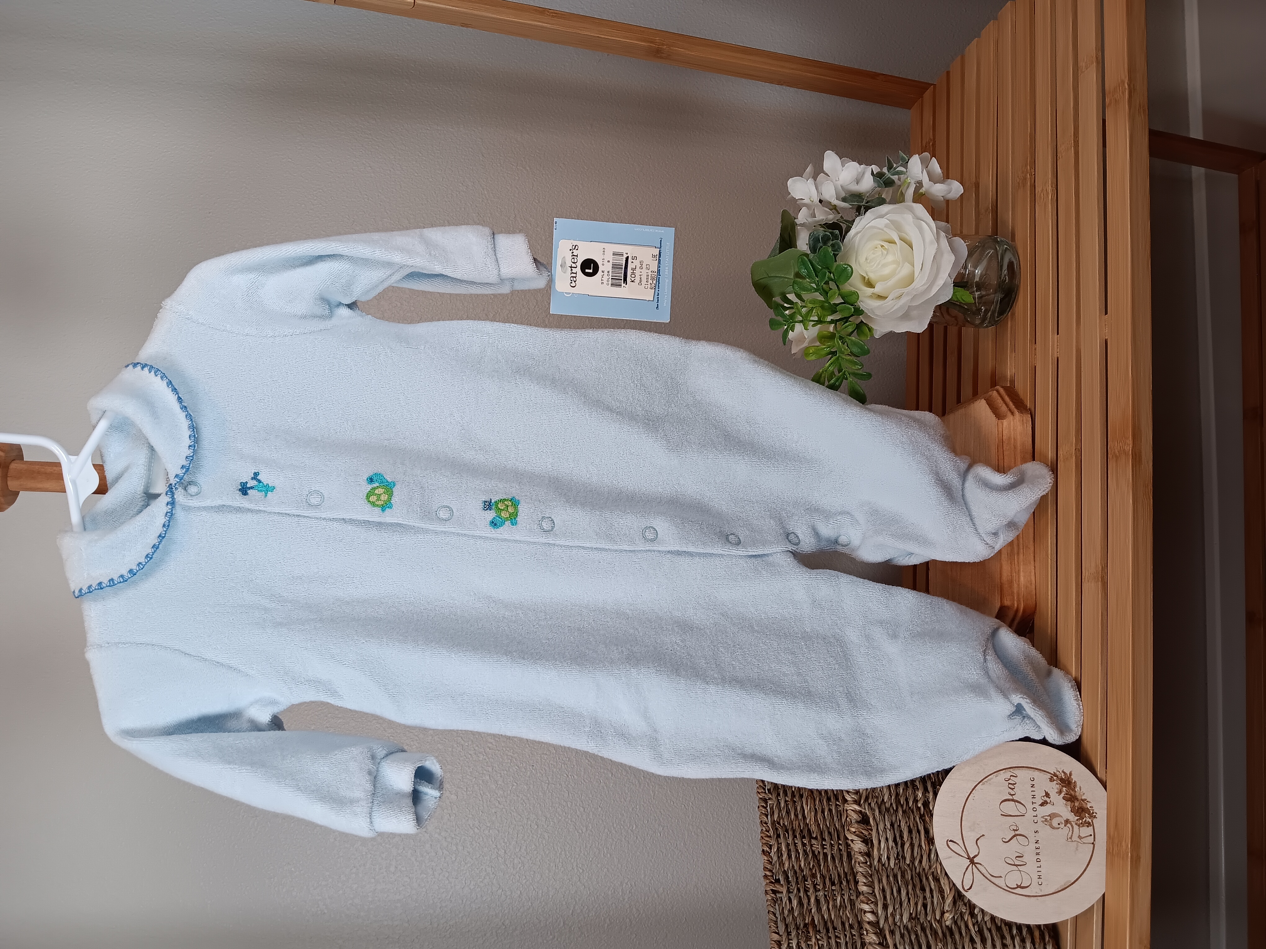 Carters brand Terry Sleeper with turtles size 6 to 9 months NWT