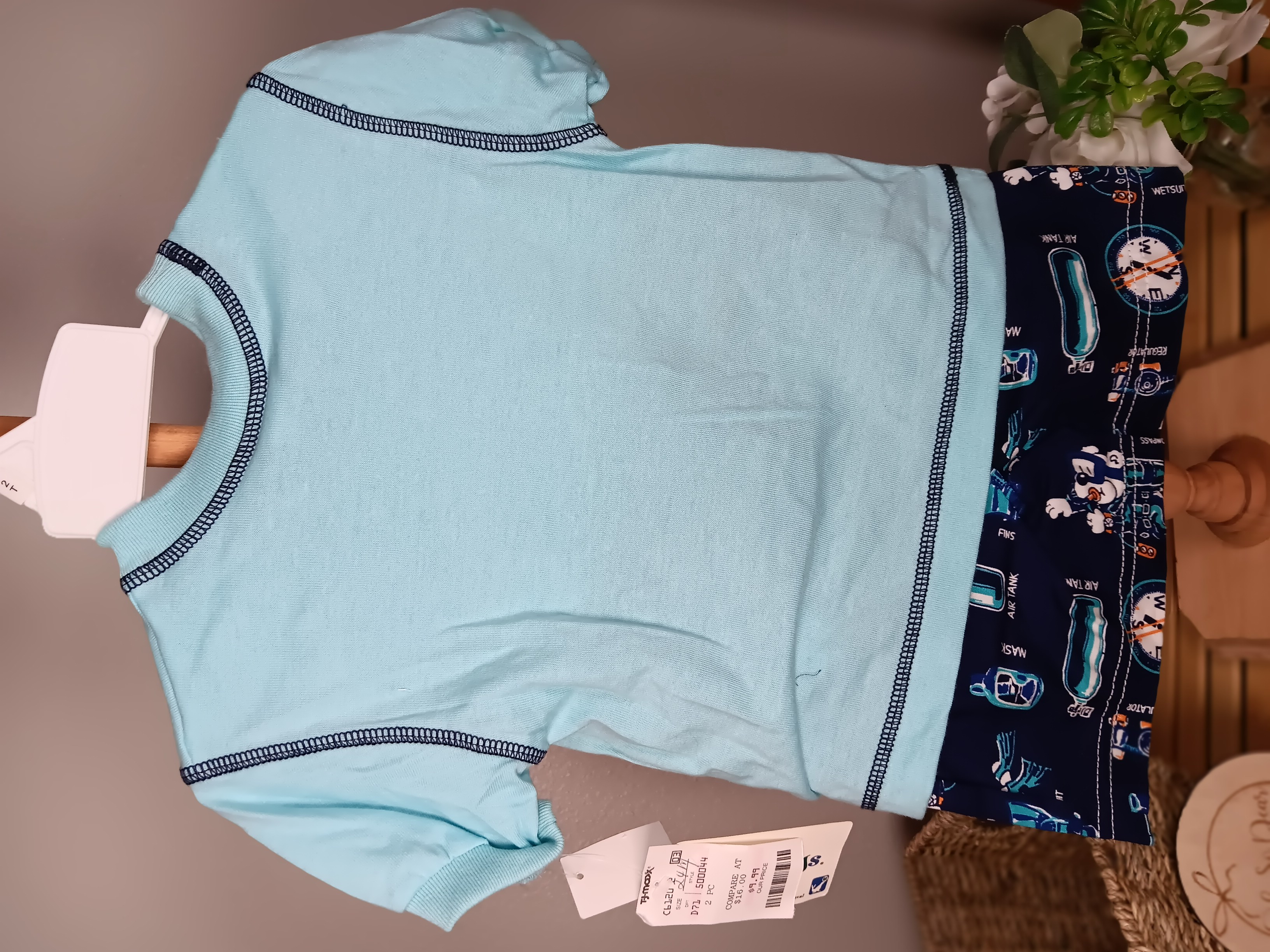 Boys Baby Togs brand swimsuit with matching shirt NWT size 24 months 