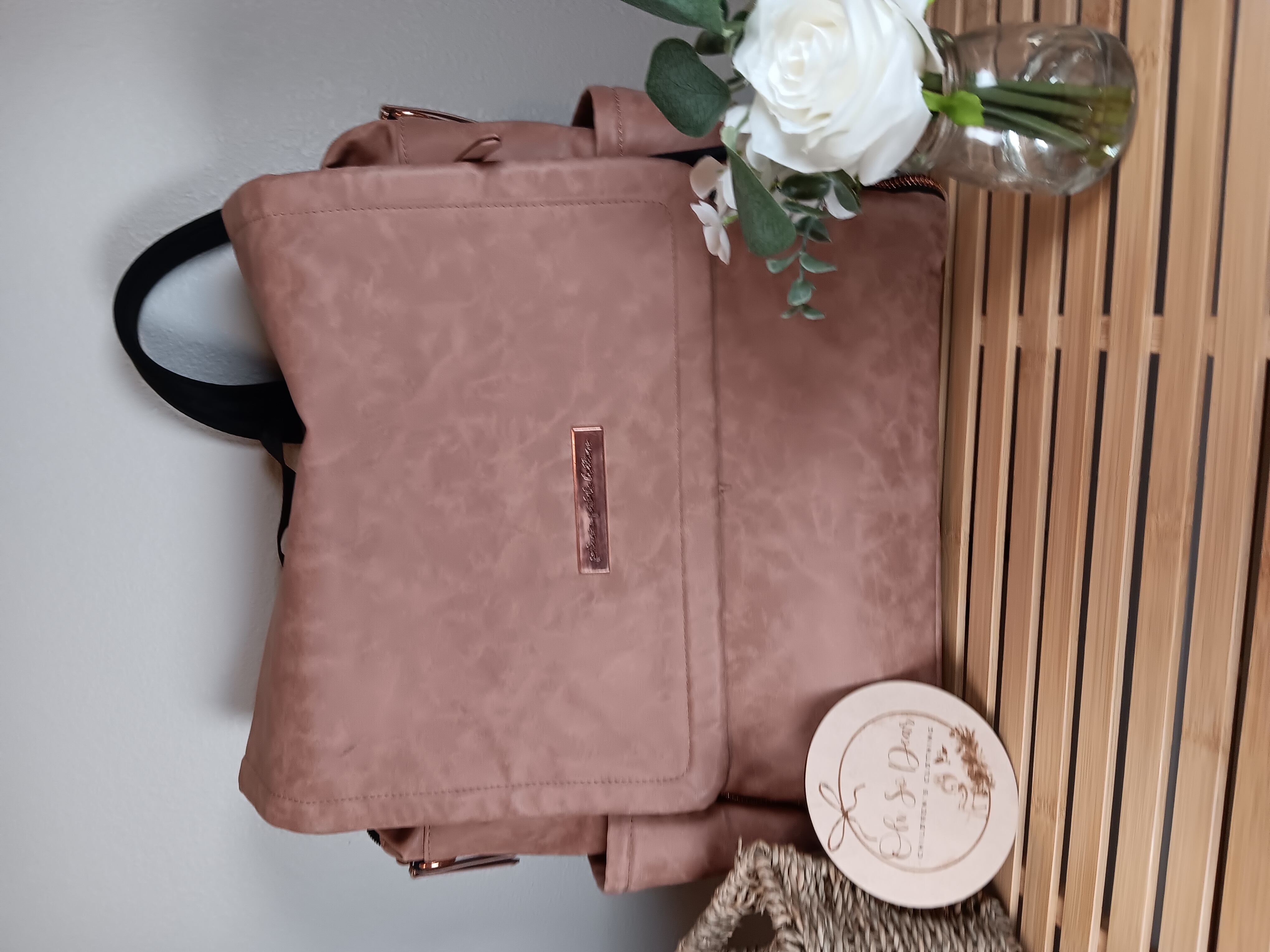 Petunia Pickle Bottom, Stylish Pink Backpack, Large size with fold out changing pad