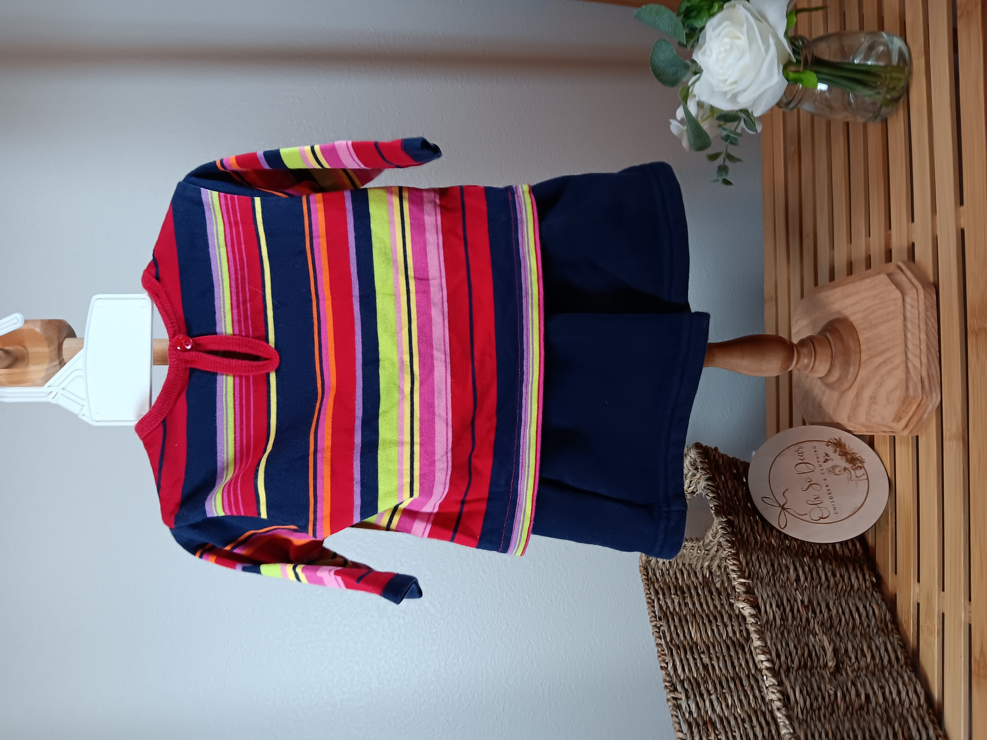 Disney Store Winnie the Pooh Striped baby girls Outfit size 6 to 9 months 
