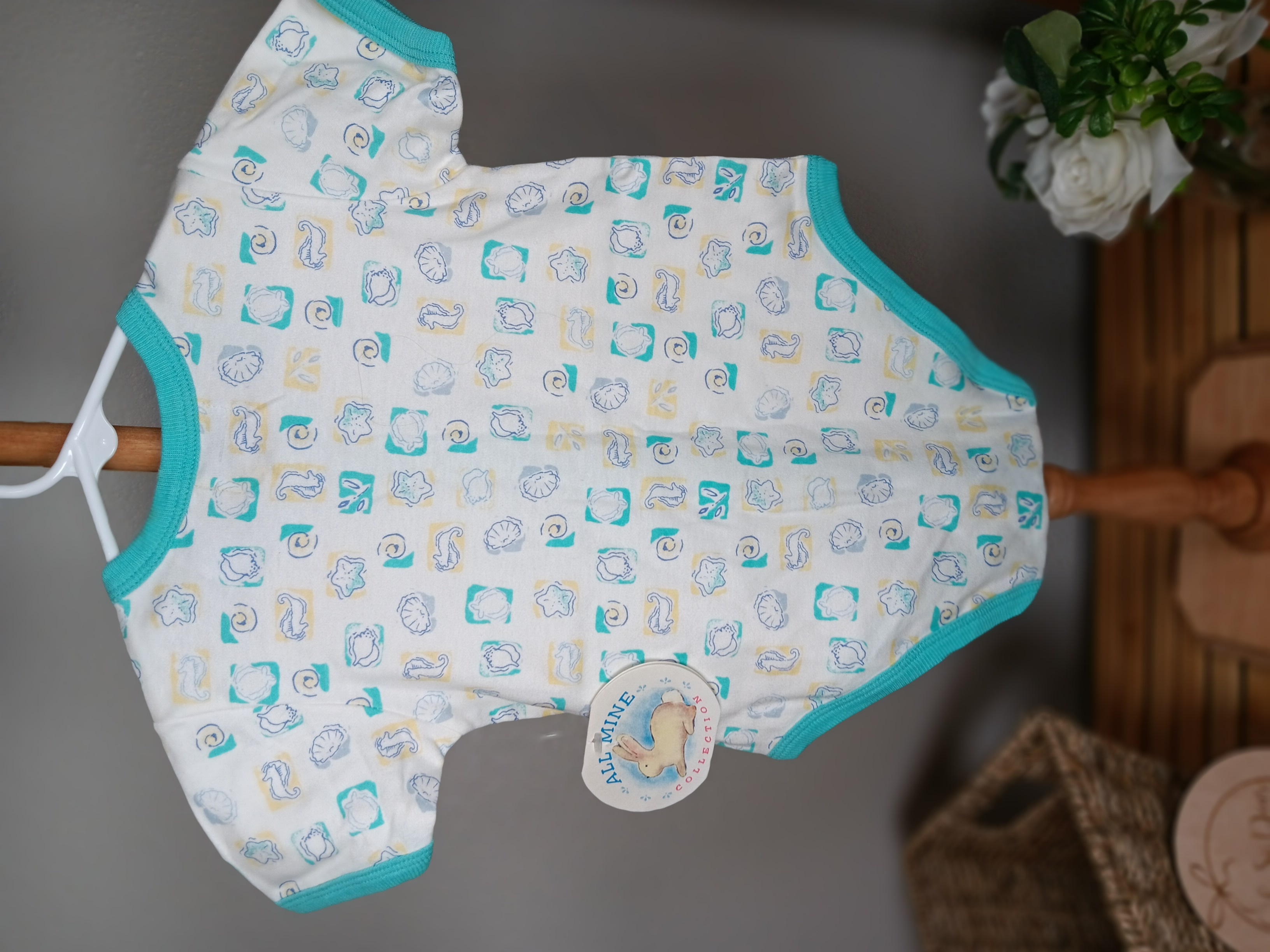 Onesie Romper for Baby size 6 to 9 months by All Mine NWT Sea Motif