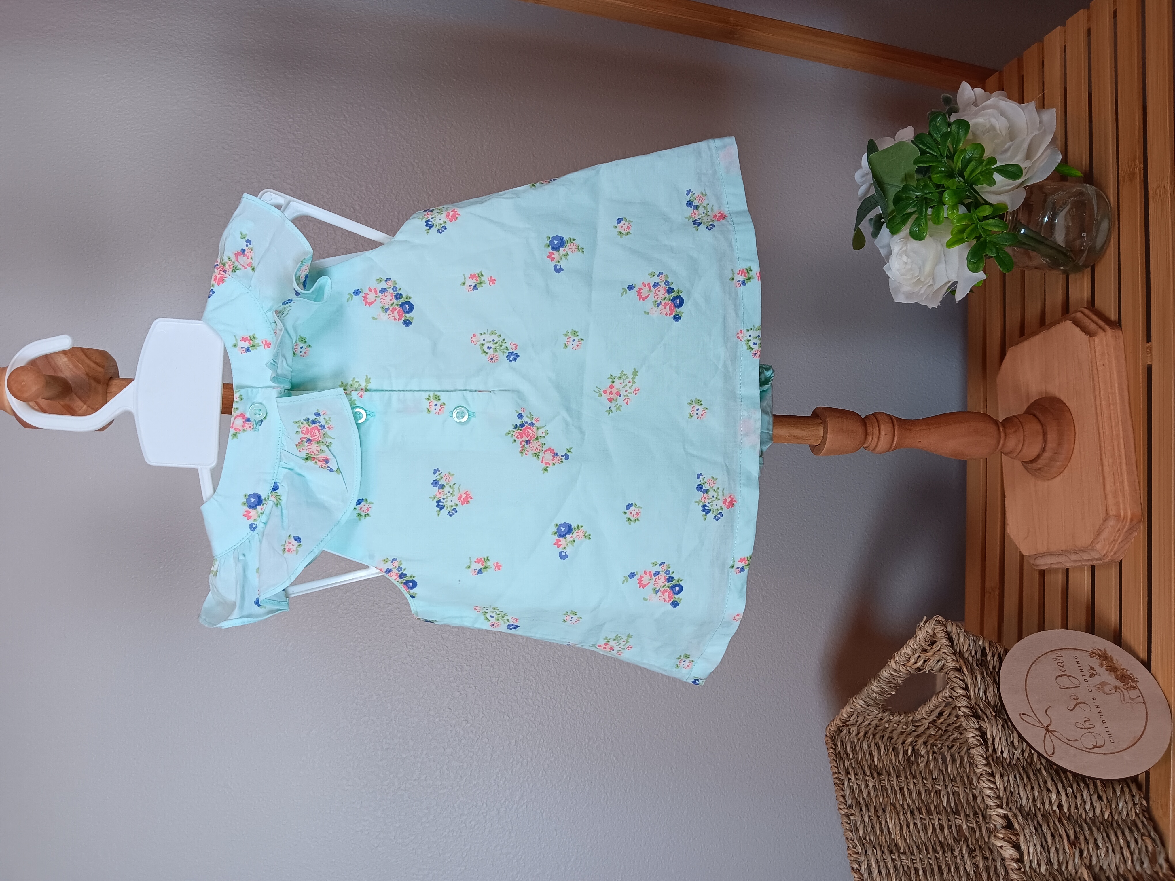 Adorable Janie and Jack size t o 12 months dress with bloomers In EUC