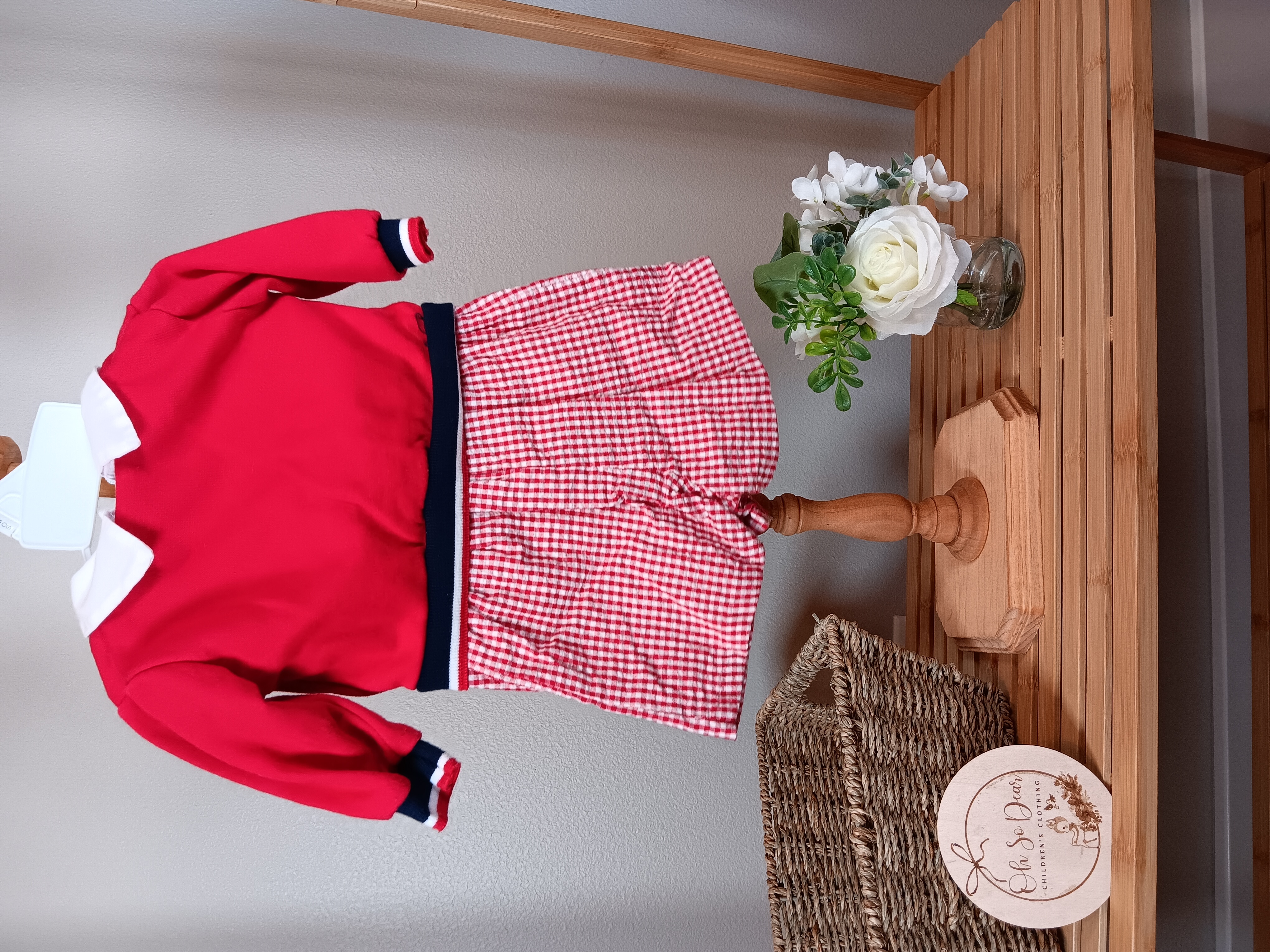 2 piece Sweater jacket and zip up romper by LBK fashions size 6 to 9 months