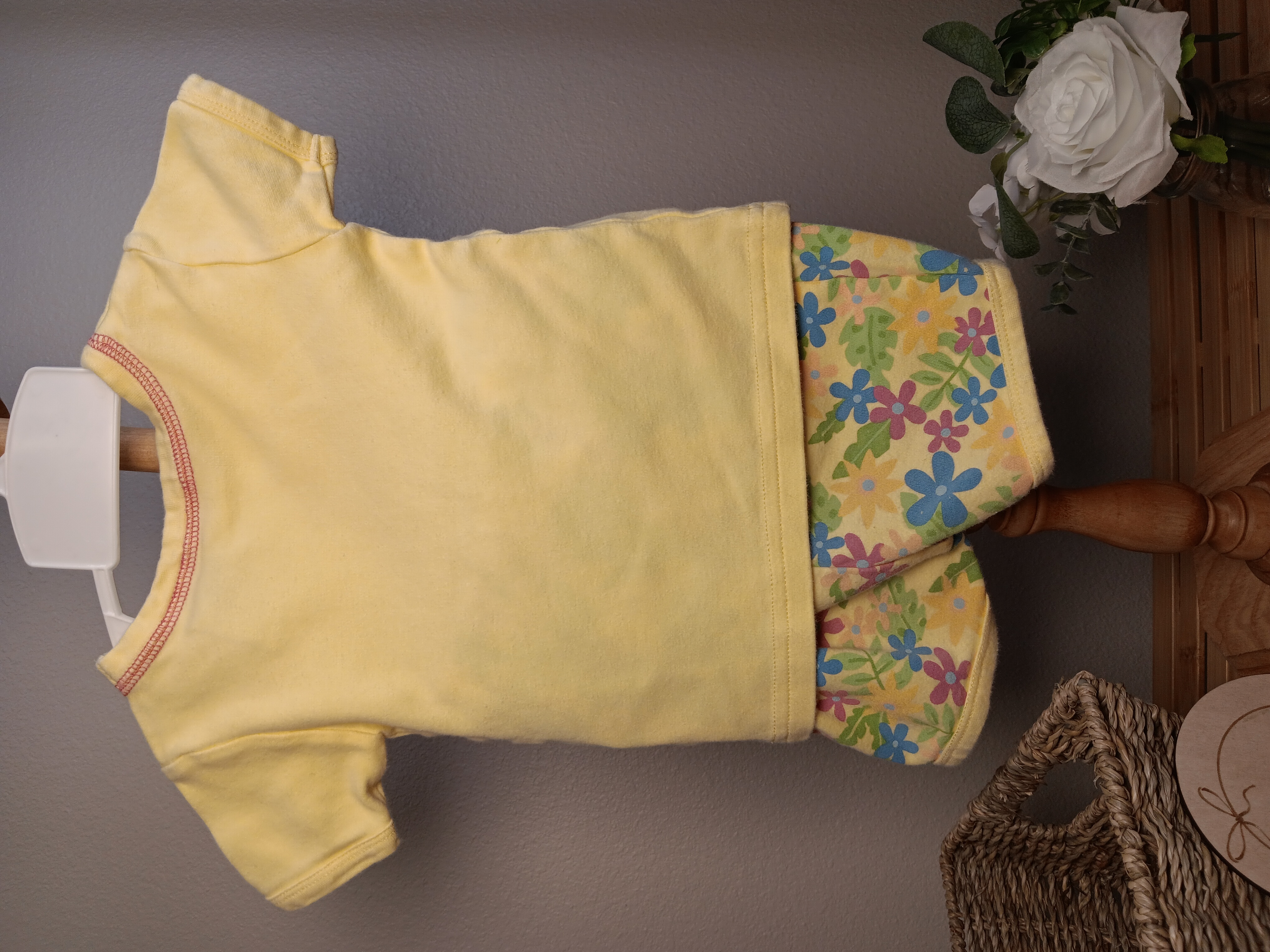 Cute and comfortable short sleeve top and shorts PJ set