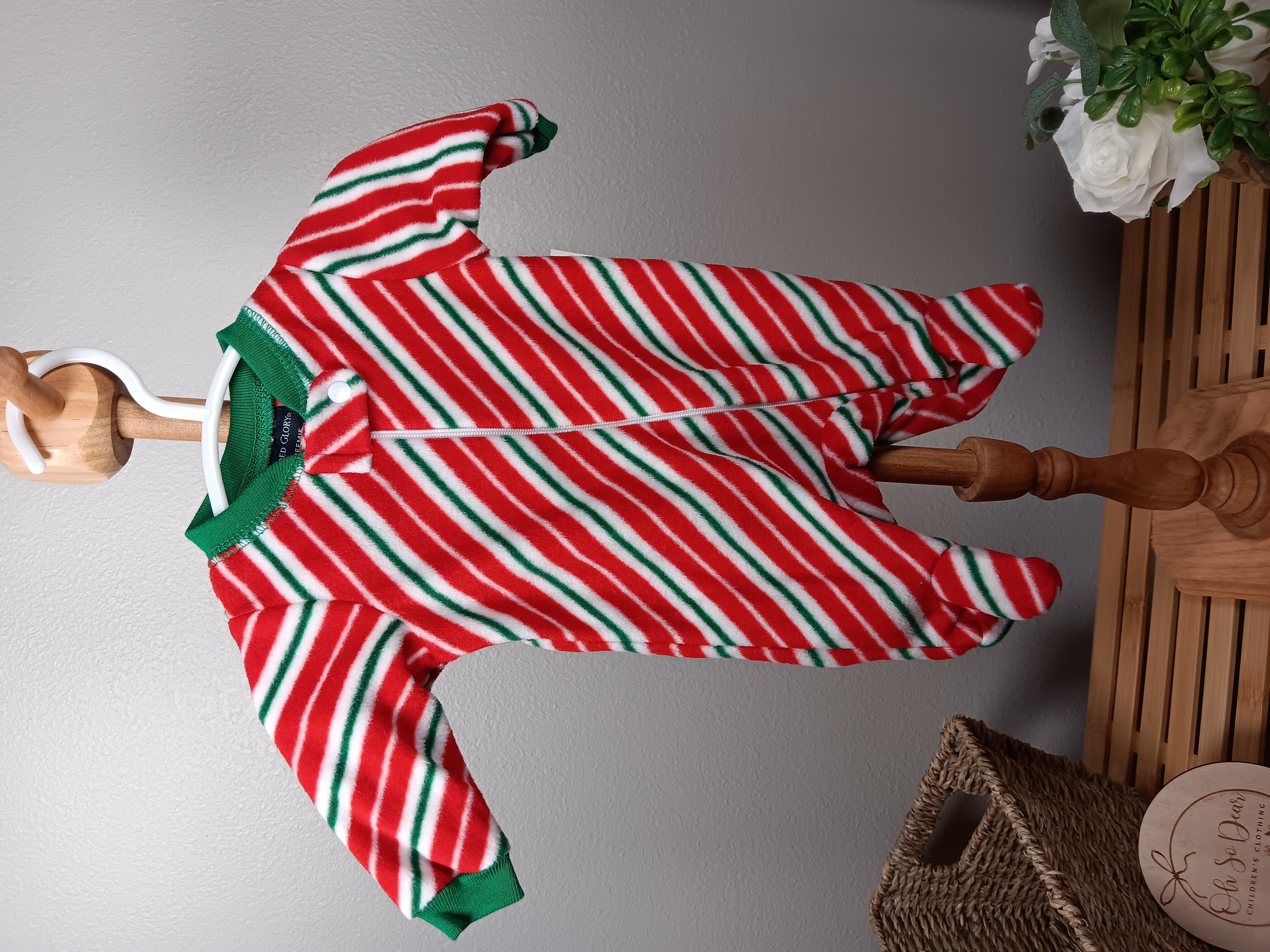 Festive Baby Onesie Cozy Christmas-themed sleepwear for infants NWT by Faded Glory size Preemie
