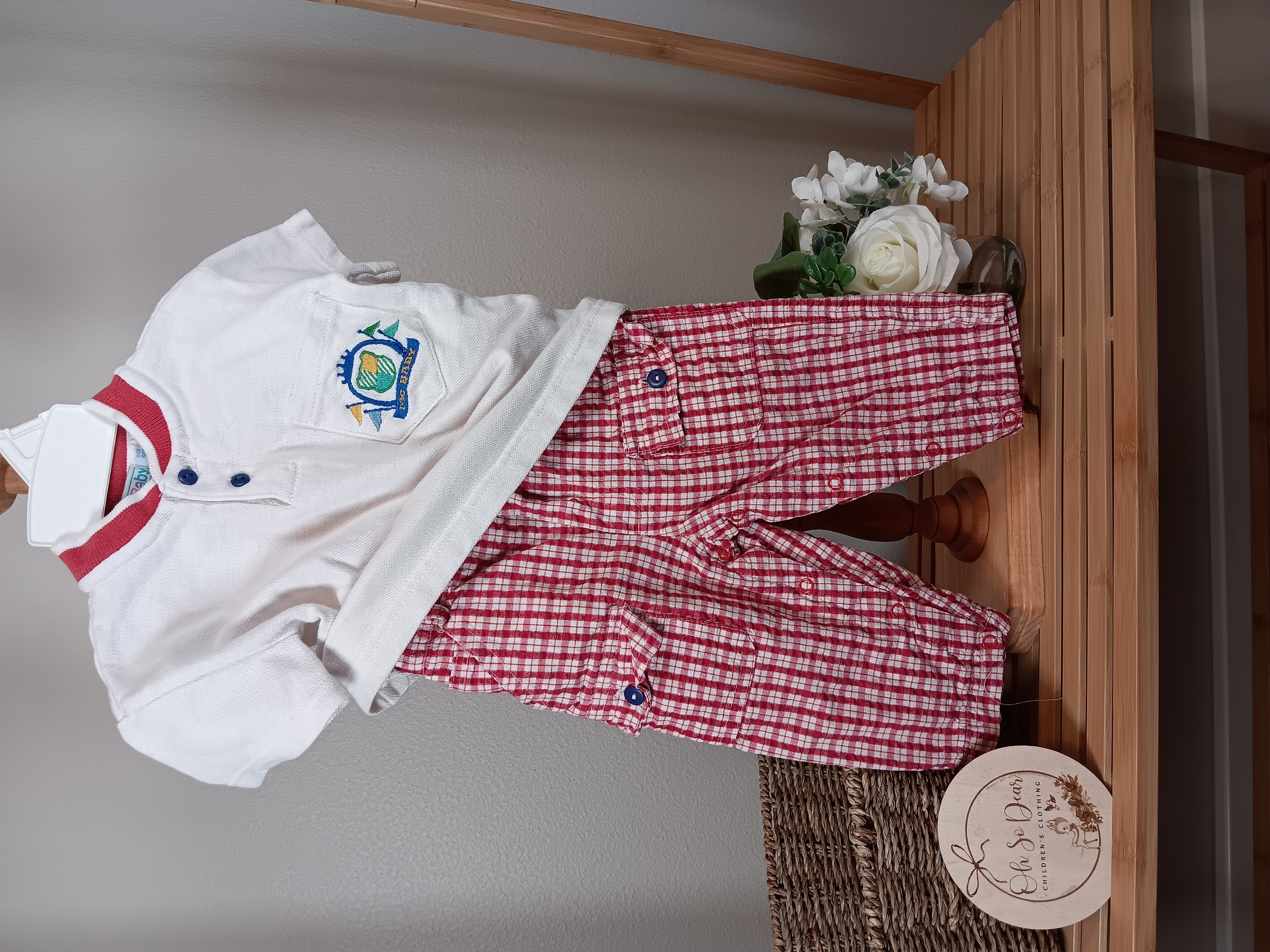 Vintage 2 piece McBaby shirt and pants size 12 months 