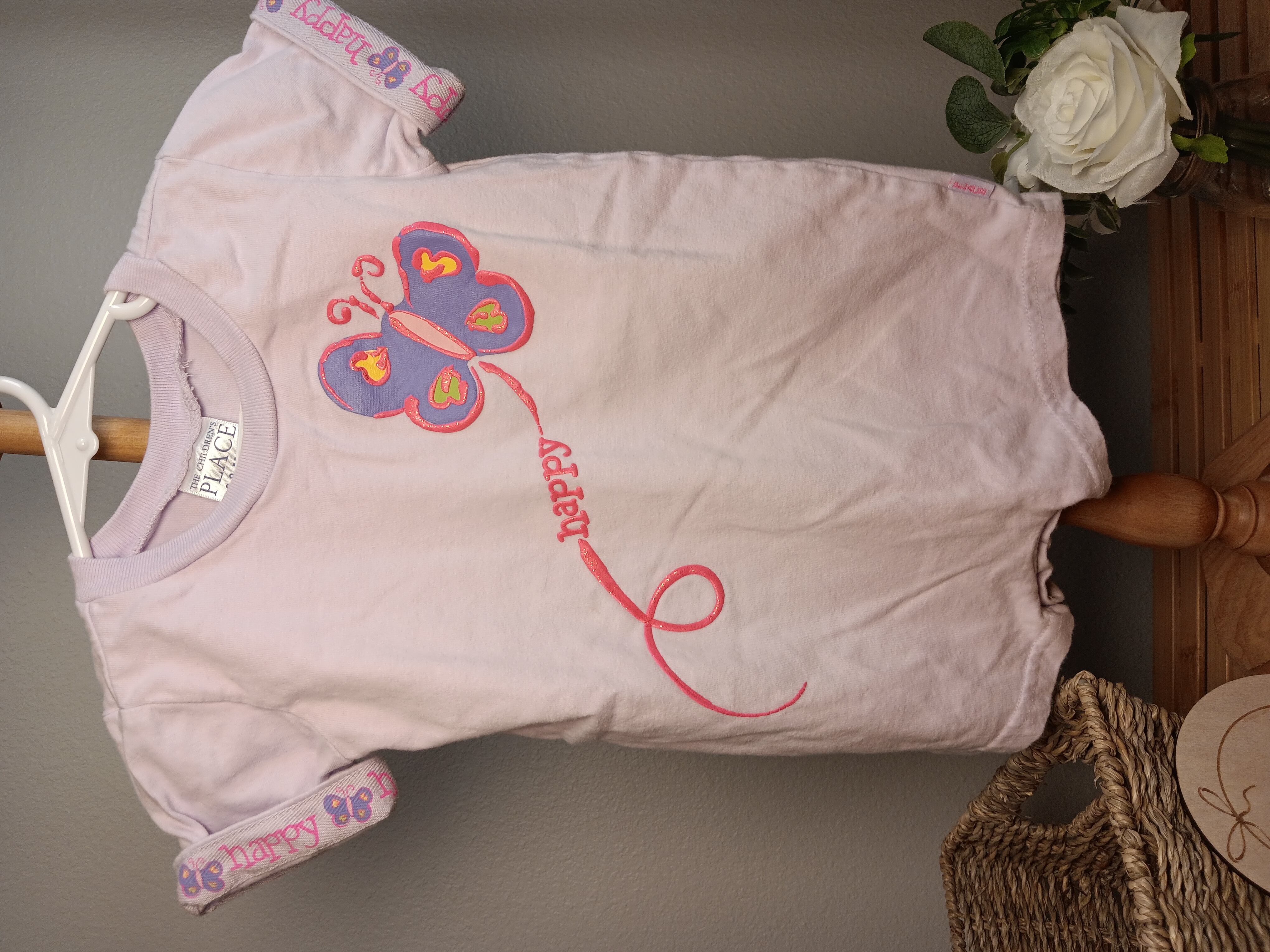 Baby Girl's Butterfly Romper Children's Place size 6 to 9 months Romper