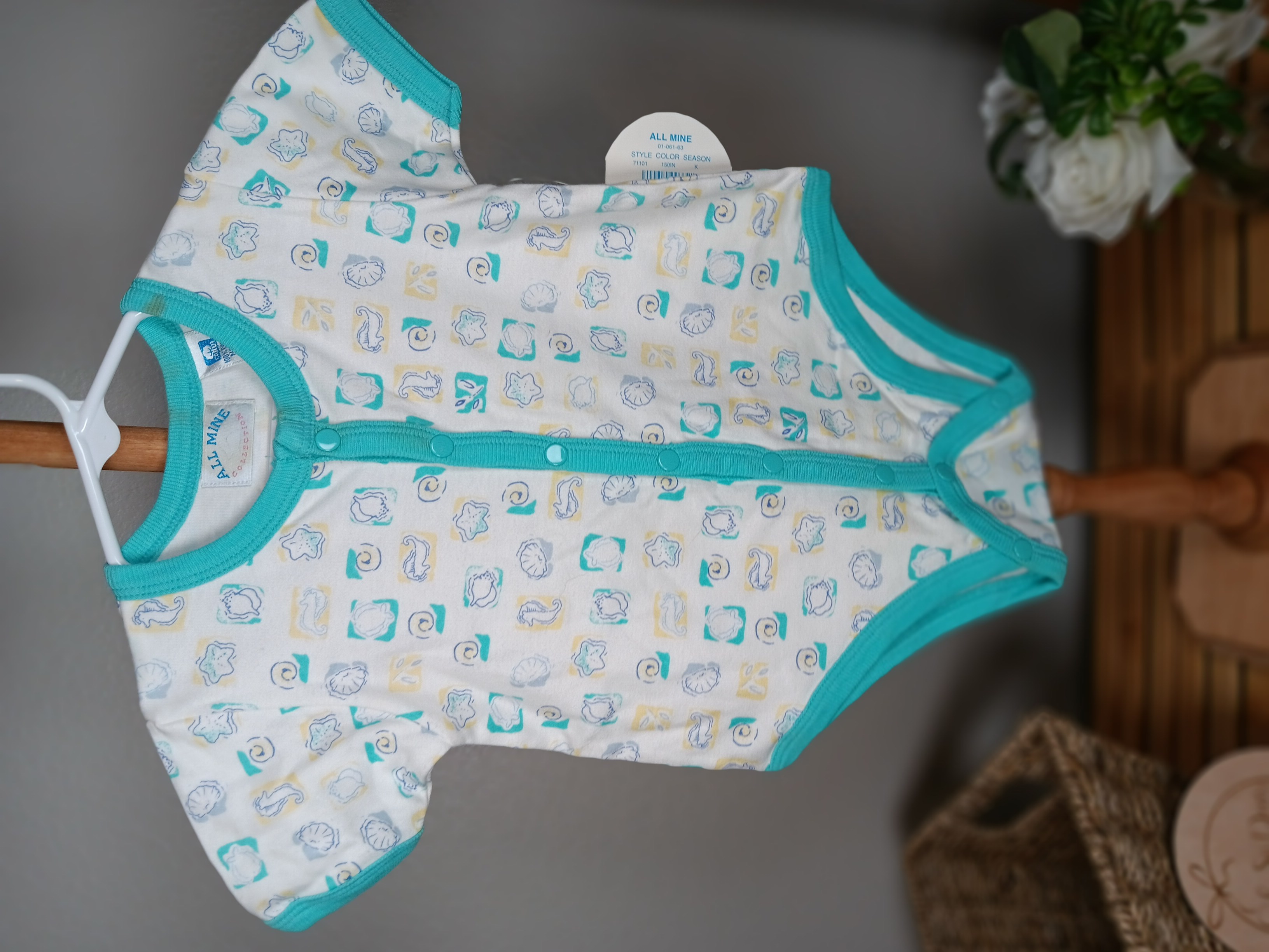 Onesie Romper for Baby size 6 to 9 months by All Mine NWT Sea Motif