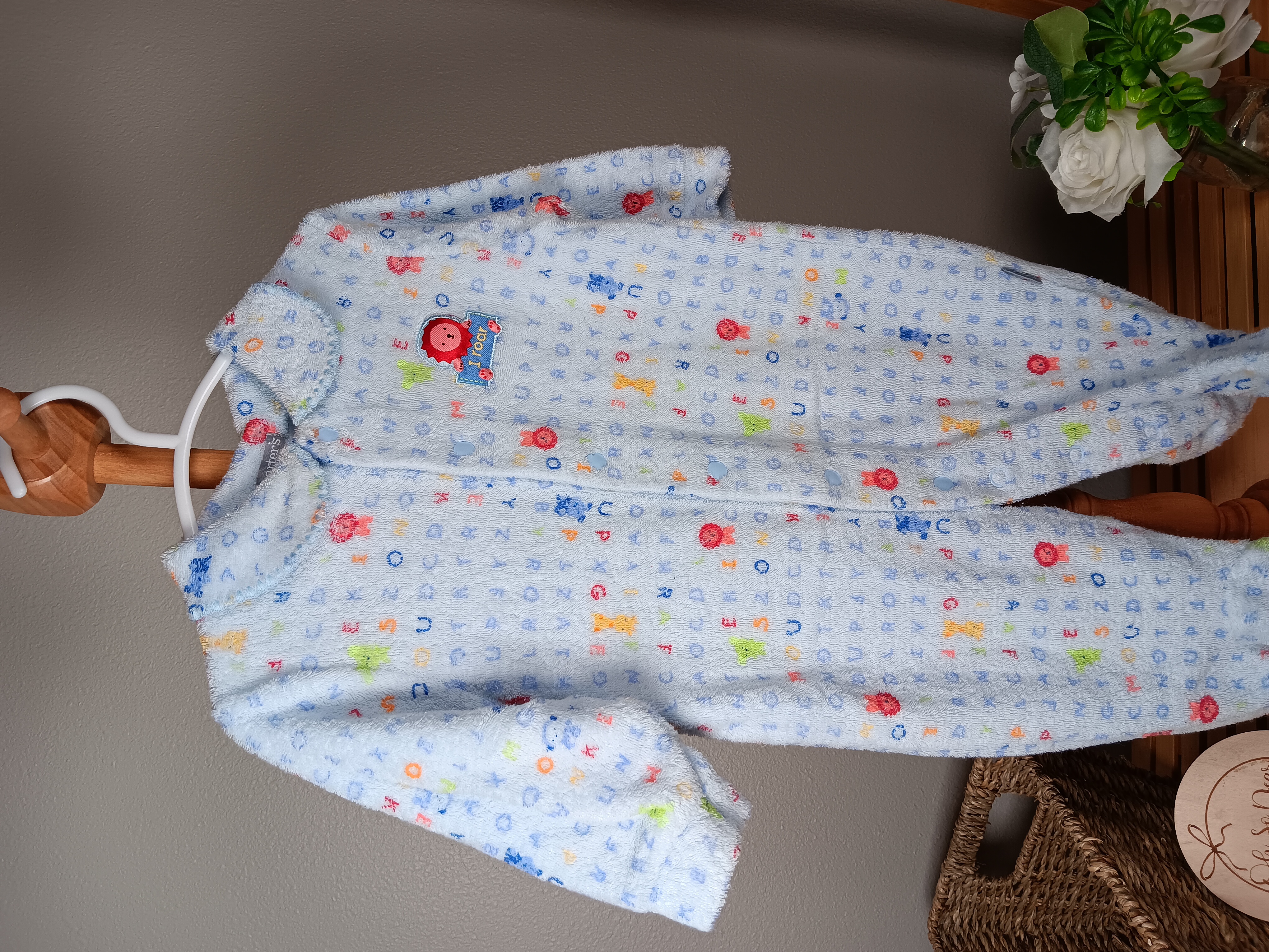 Baby Terry cloth Sleeper Soft and cozy one-piece sleepwear for infants by Carters size 3 to 6 months VGUC Vintage