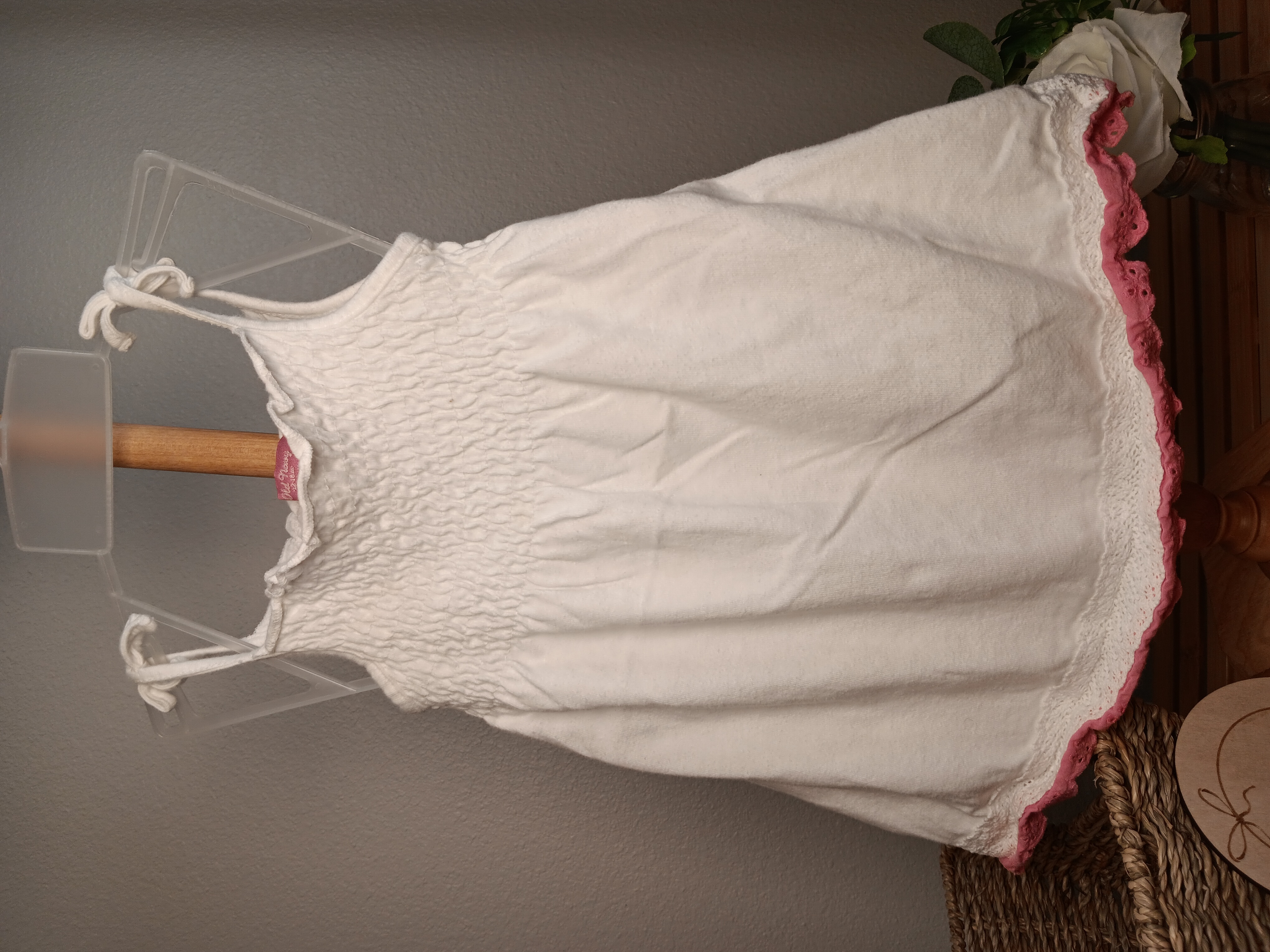 Vintage Old Navy brand size 12 to 18 months Girls' White Summer Dress