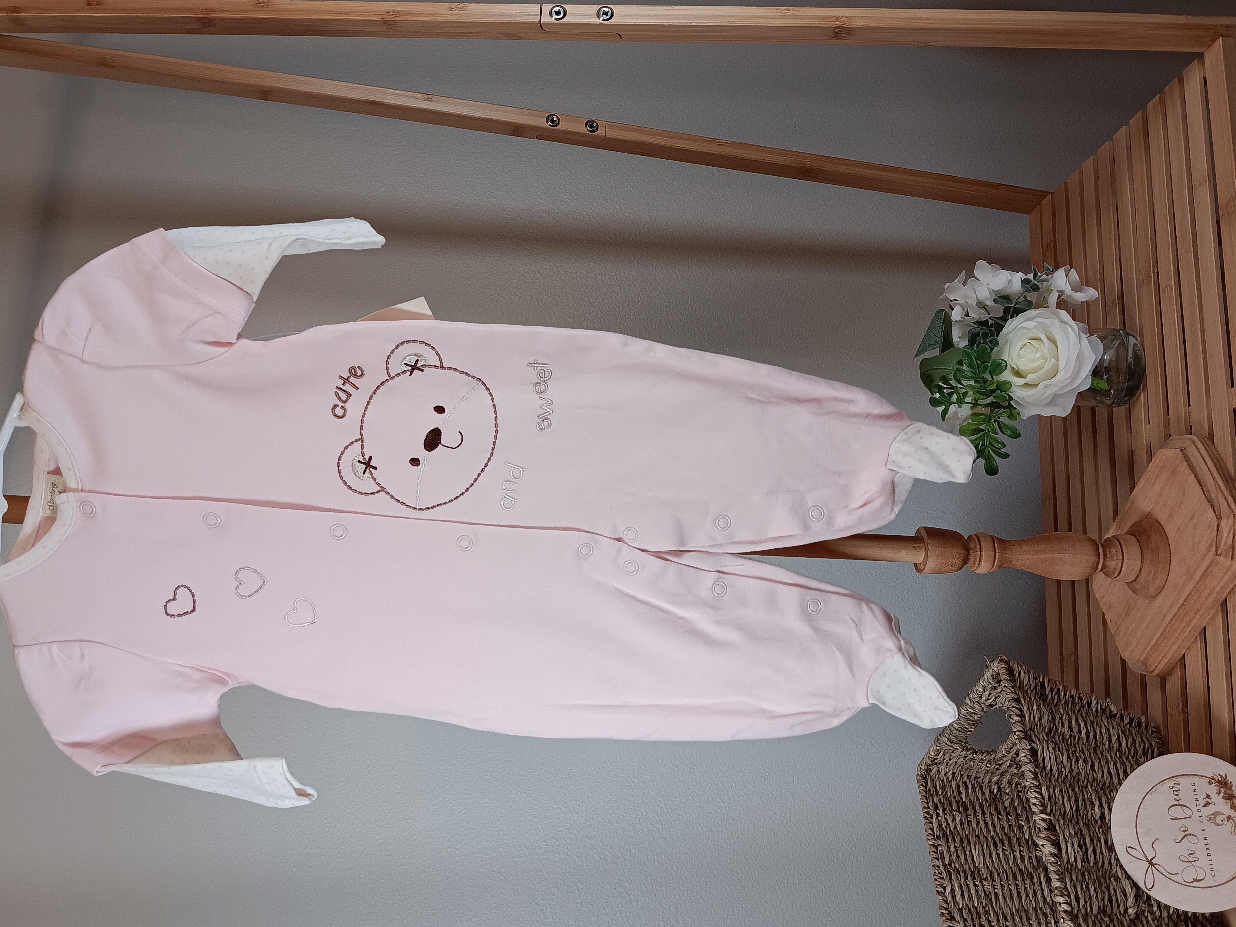 Starting out brand sleep and play with bear face size 6 months NWT
