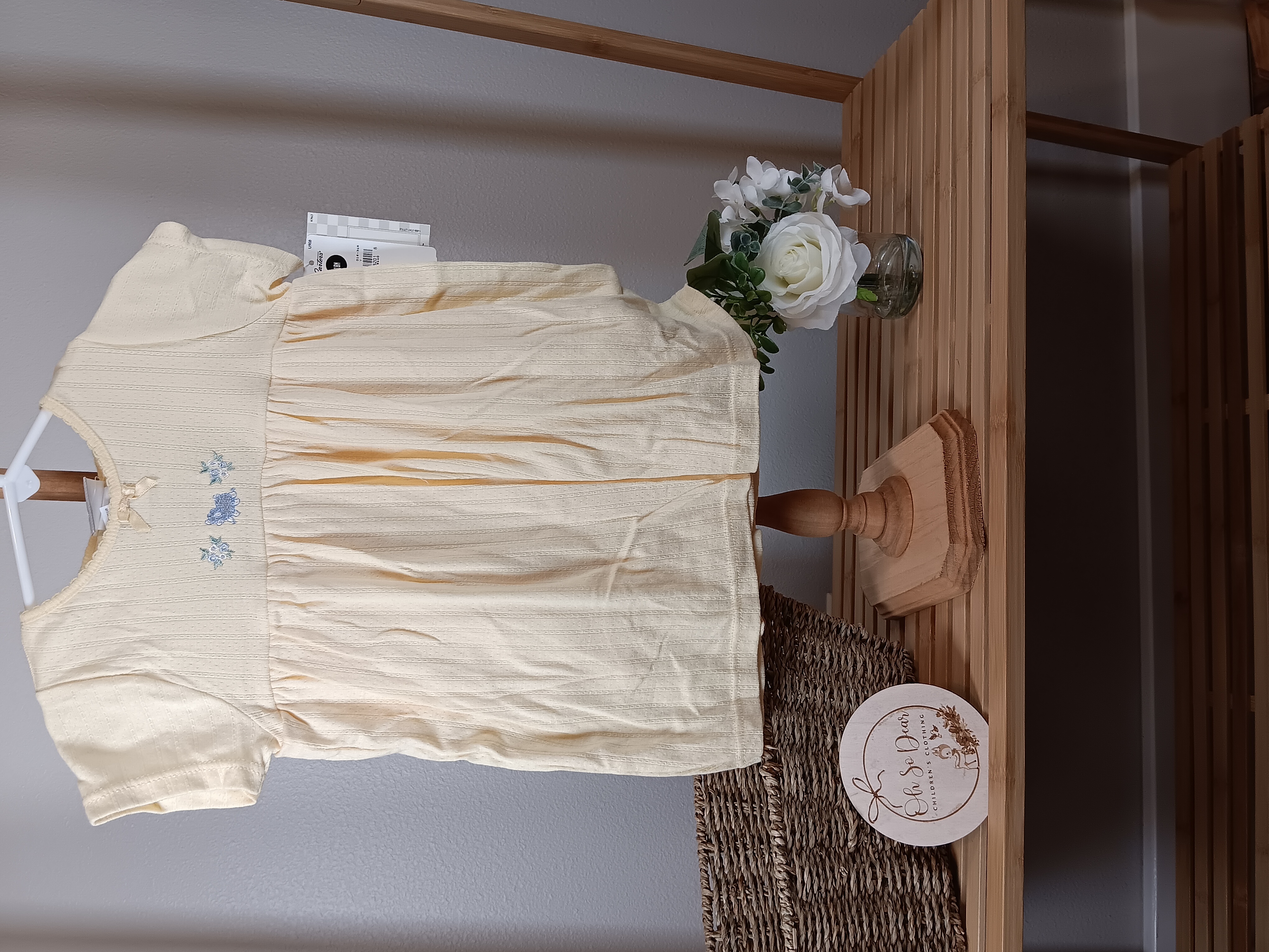Light Yellow Baby Dress one  piece from Carters brand size 18 months NWT 