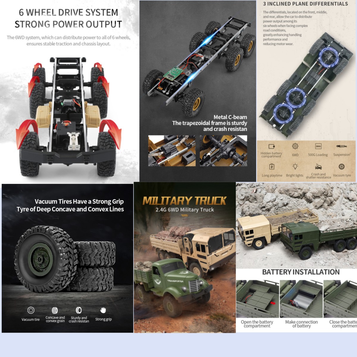 RC LKW Ferngesteuert 1:16 Fernbedienung Auto Modell Militär Spielzeug RC Army Truck 2,4G 6WD Q64 Simulation MAN KAT1 Transporter Ferngesteuerter LKW LASTWAGEN Grün
