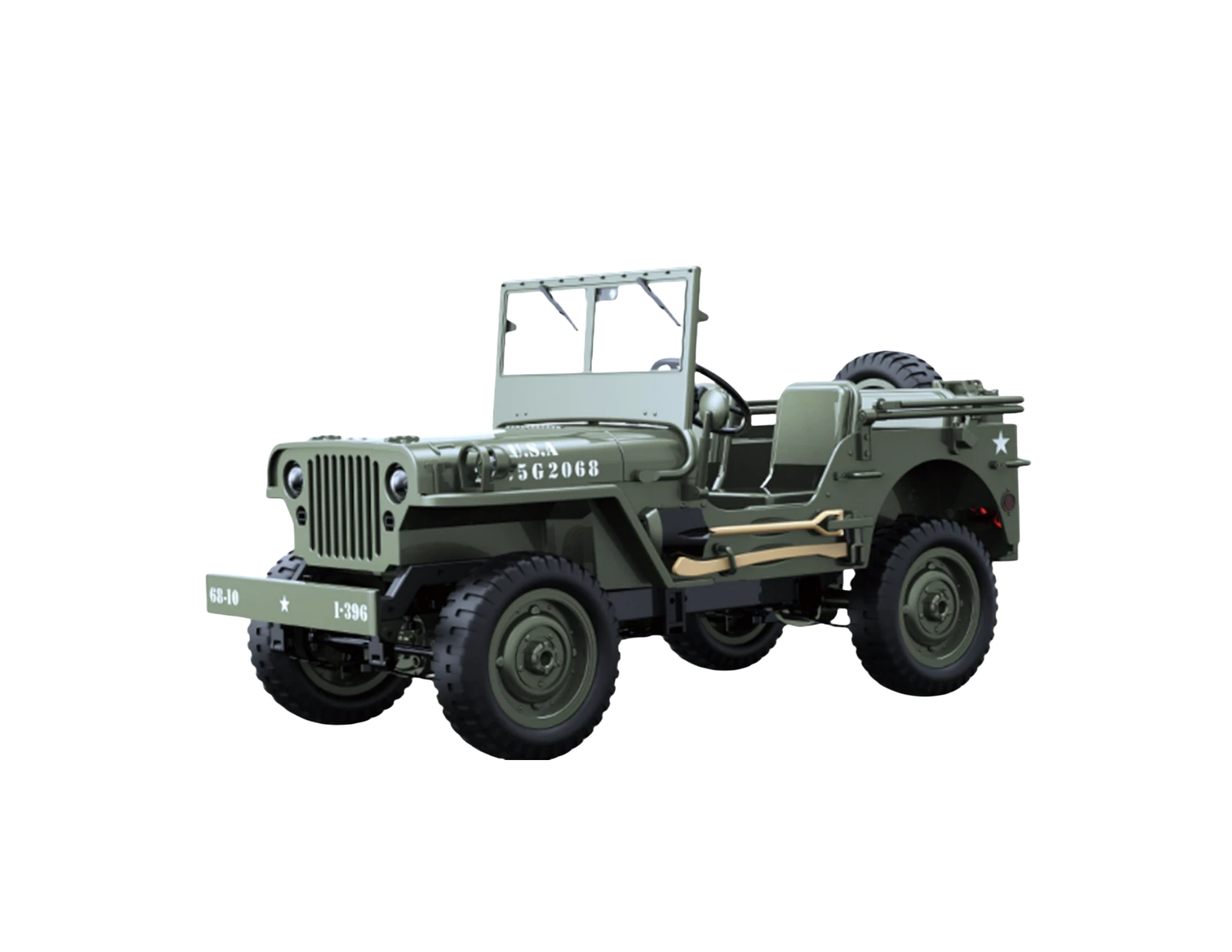 RTR 1/10 2,4G 4WD RC-Auto Willys Militär-LKW Offroad-Klettern LED-Licht Metallrahmen Rock Crawler Vollproportional JJRC C8815 Fahrzeuge Modelle Spielzeug