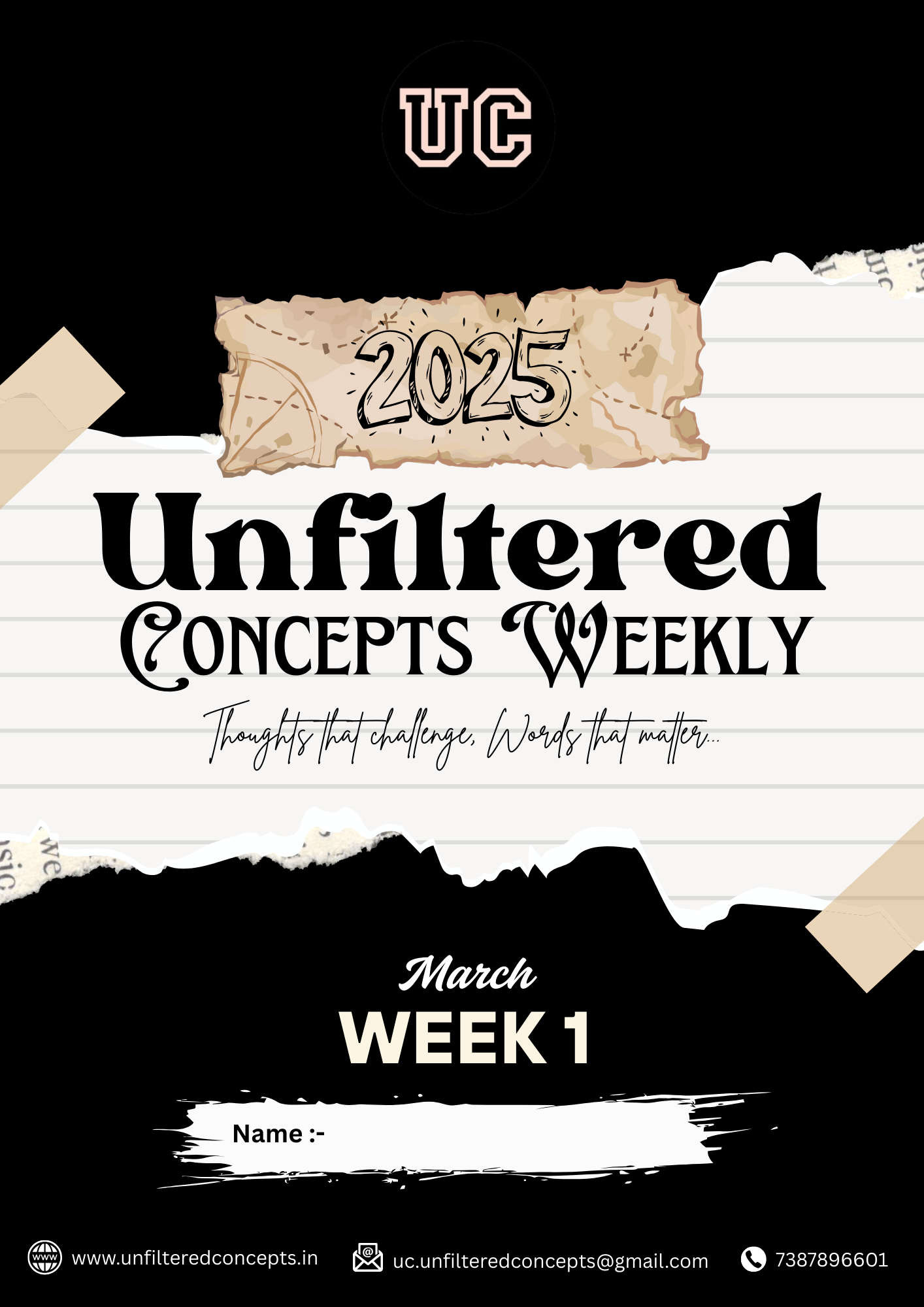 Unfiltered Concepts Weekly Magazine 1