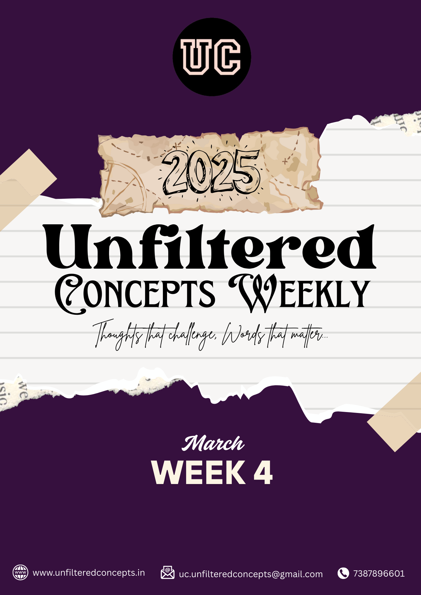 Unfiltered Concepts Weekly 4