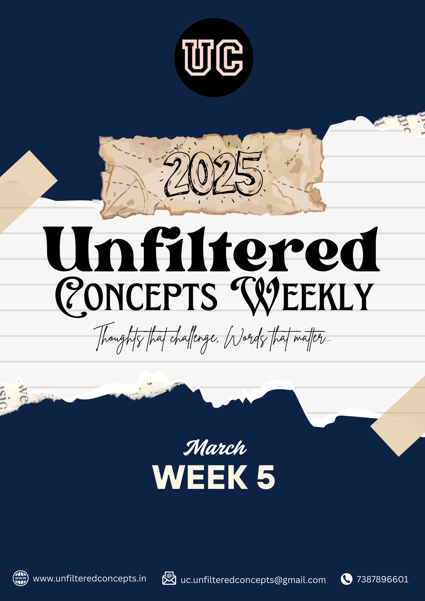 Unfiltered Concepts Weekly 5