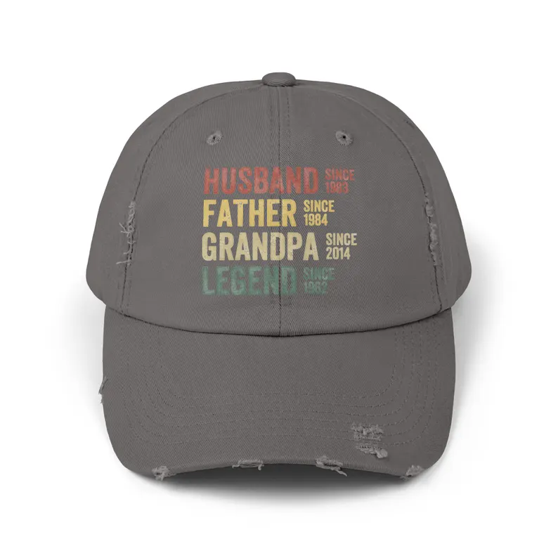 Personalized Husband Dad and Grandpa Hat