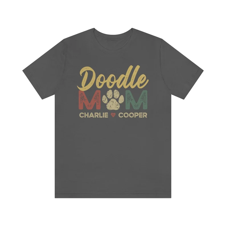 Doodle Mom, Doodle Shirt, Dog Mom Shirt, Personalized Dog Mom Shirt with Dog Names, Golden Doodle Gifts