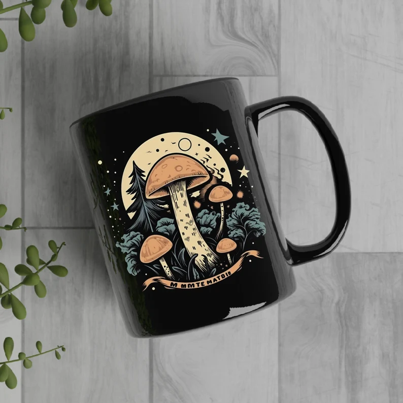 Mushroom Mug, Mushroom Coffee Mug, Mushroom Cup, Mushroom Gift, Mushroom Lovers Gift