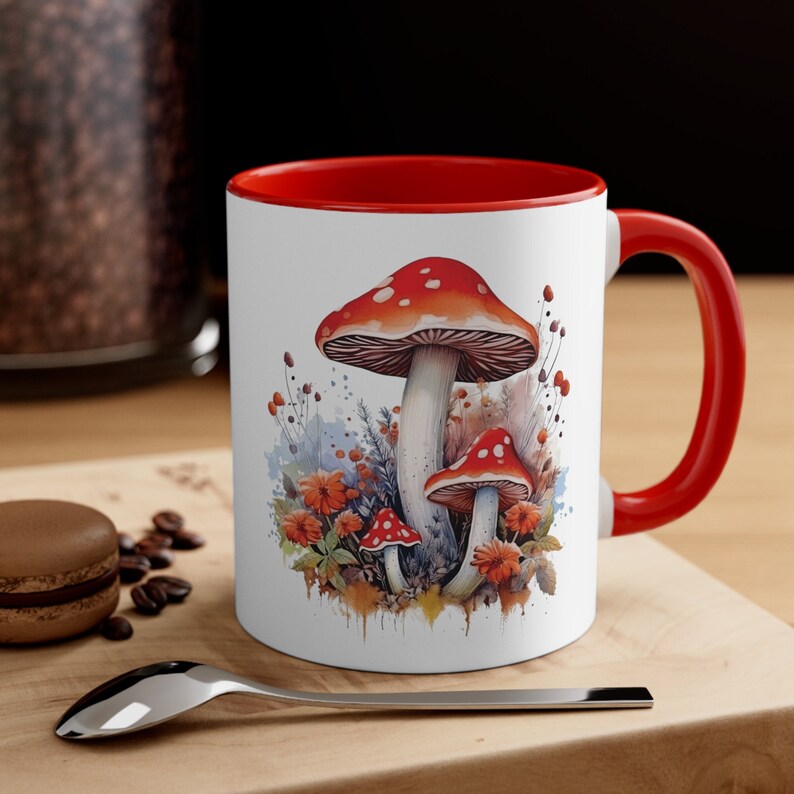 Reg Mushroom Mug, Mushroom Coffee Mug, Mushroom Cup, Mushroom Gift, Mushroom Lovers Gift