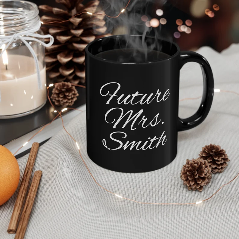 Future Mrs Mug, Engagement Mug, Future Mrs Gift, Bride to Be Mug, Personalized Mug