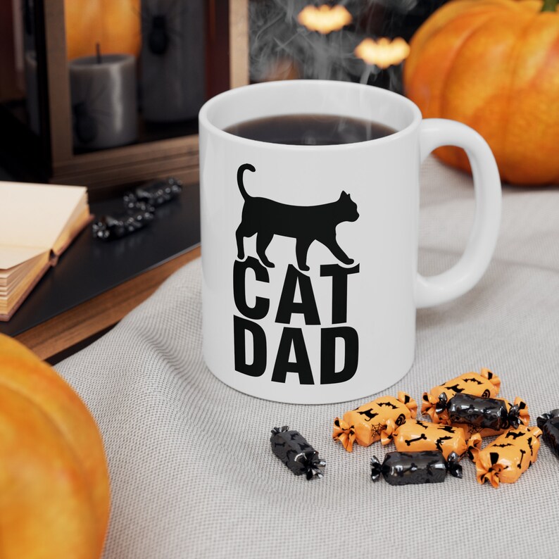 Cat Dad Mug, Cat Dad Gift, Cat Coffee Mug, Funny Cat Mug, Custom Cat Mug, Gift for Cat Dad