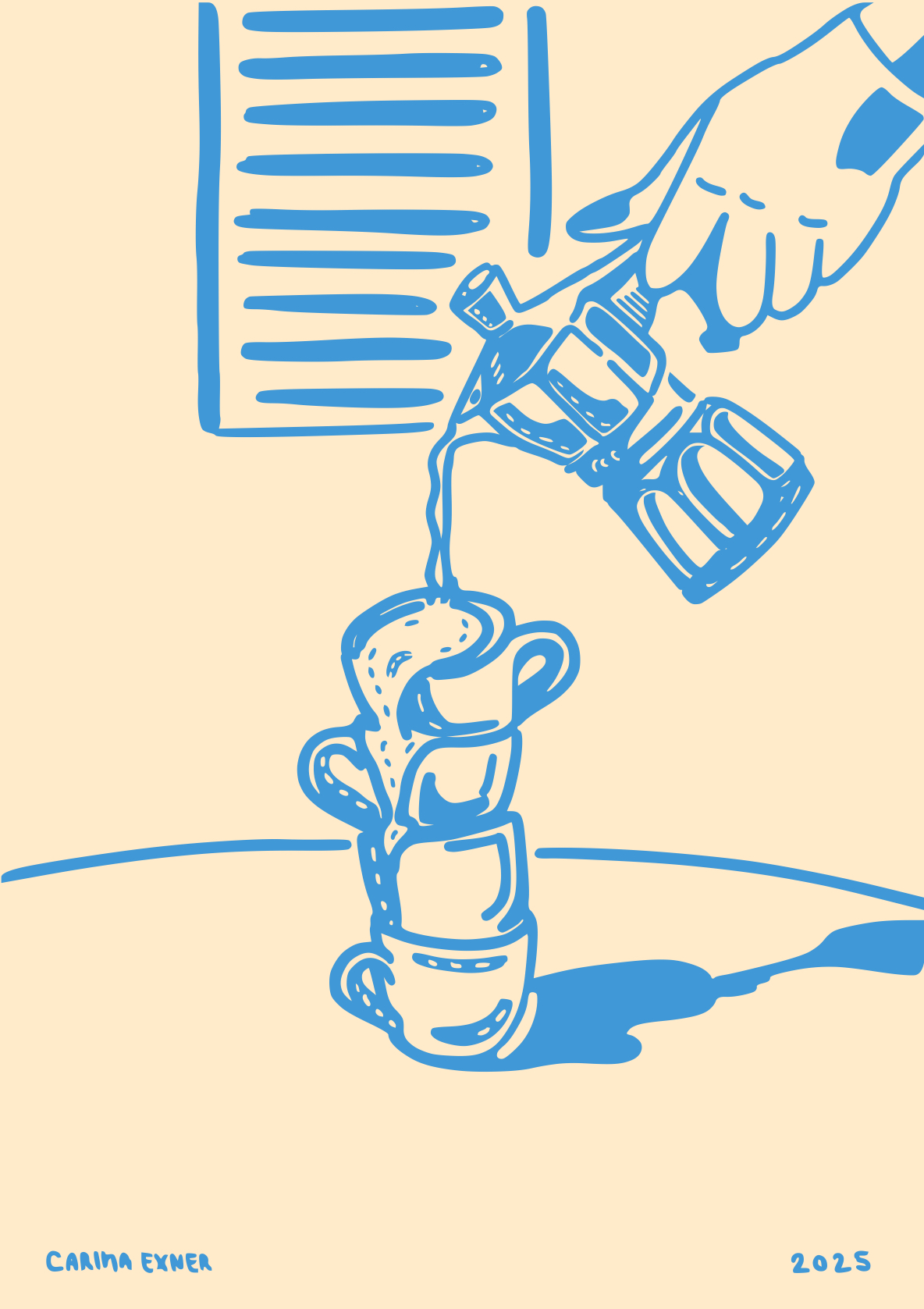 Pouring Coffee Print