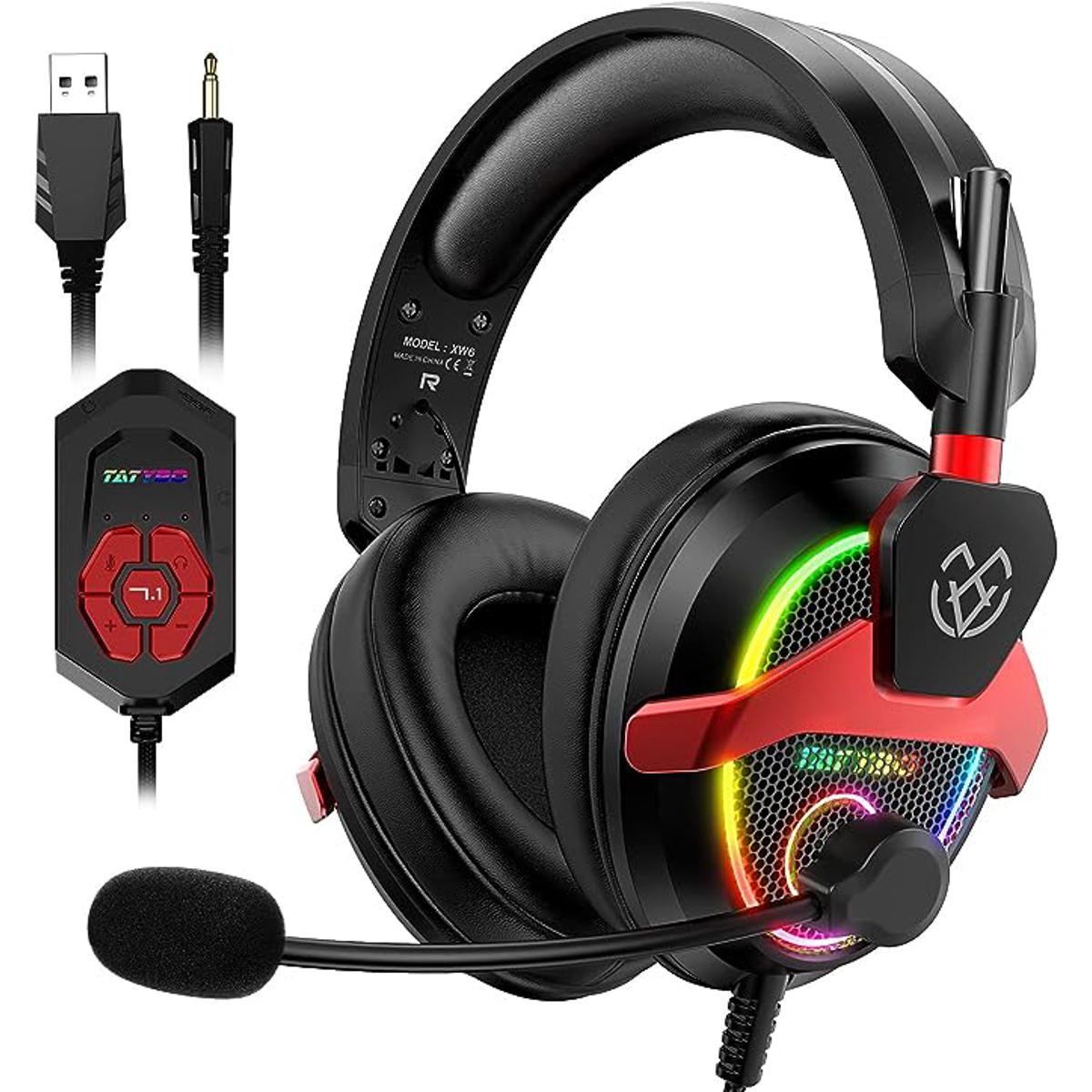 Tatybo XW6 7.1 Surround Sound Gaming Headset