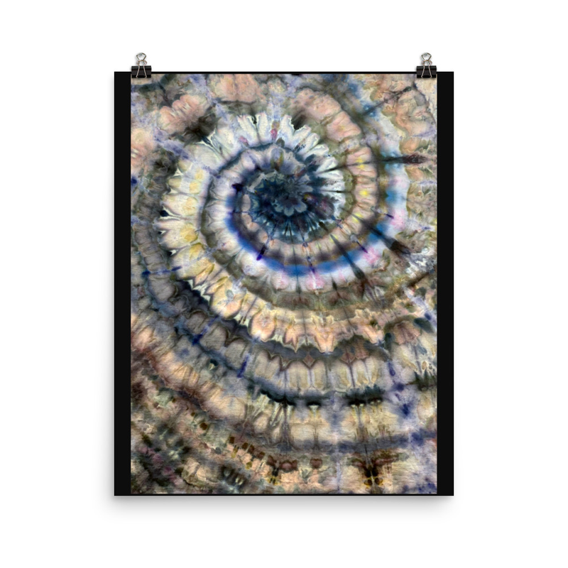Blue Tie Dye Swirl Print