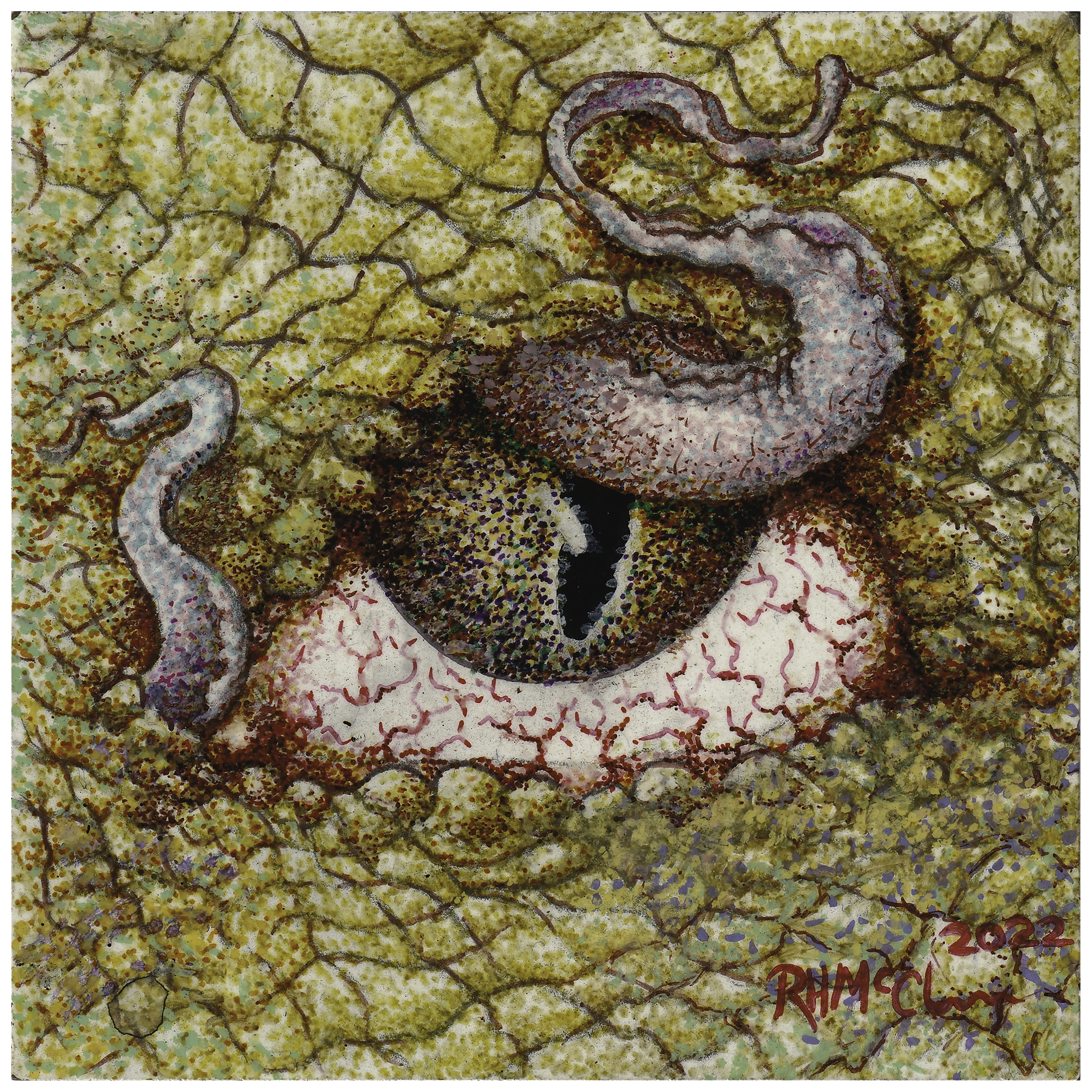 Pointillism Irritated Eye Artwork
