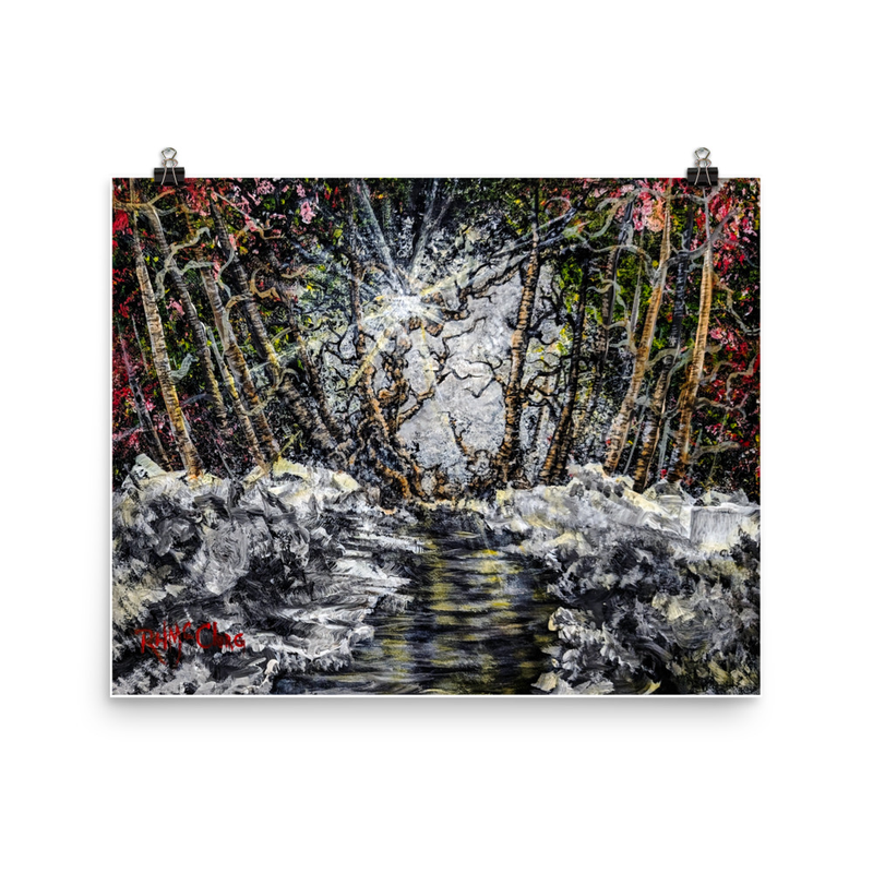 Winter Path Forest Print