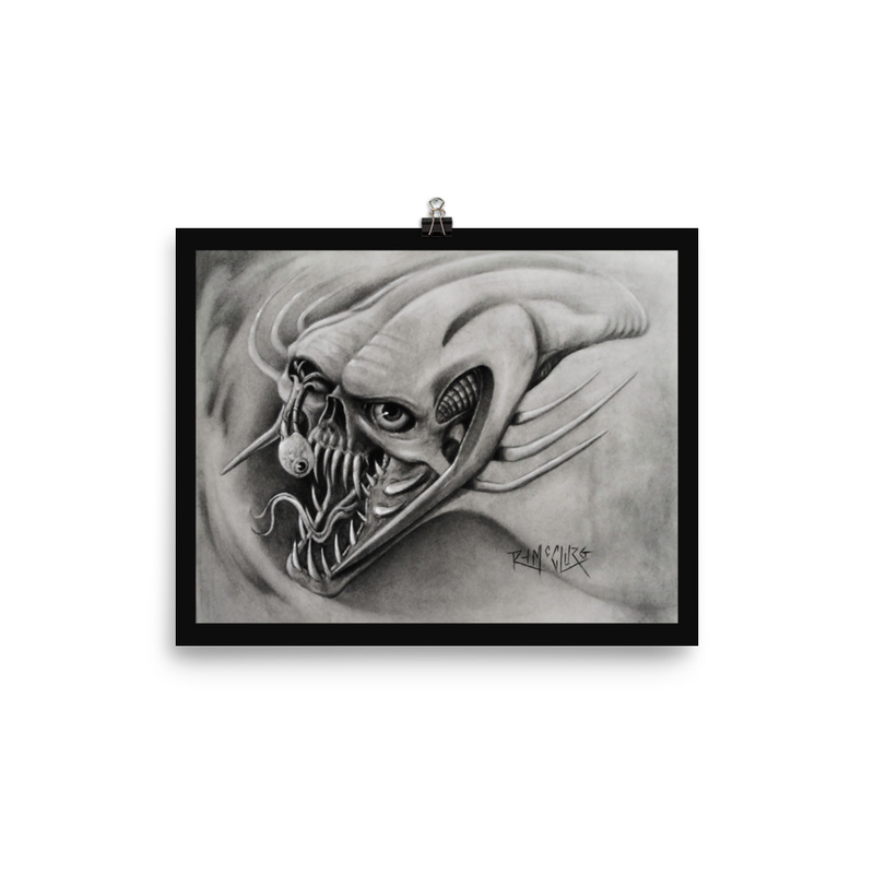 Entropy the Harbinger of Souls Head sketch print