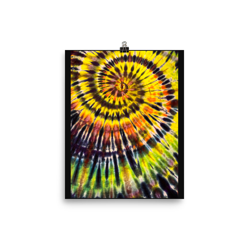 Yellow Tie Dye Eye Swirl Print