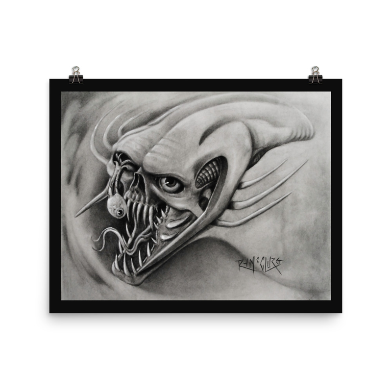 Entropy the Harbinger of Souls Head sketch print