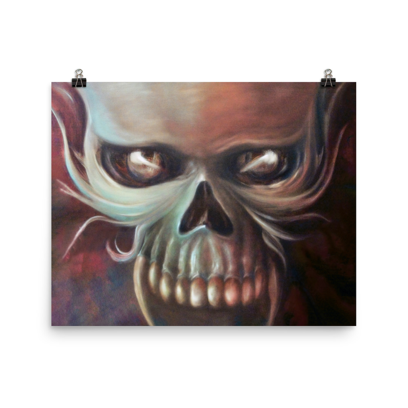 Element Skull: Enigmatic Whispers and Ethereal Tendrils Print