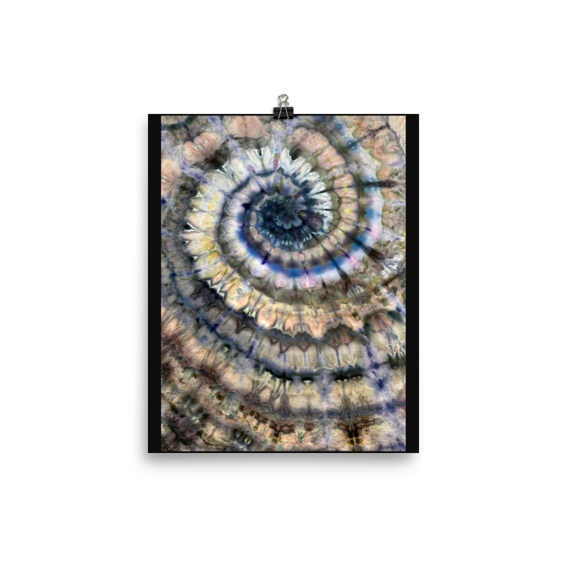 Blue Tie Dye Swirl Print