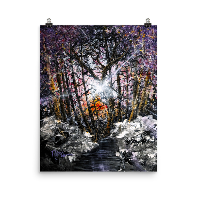Purple Haze path through the forest Print