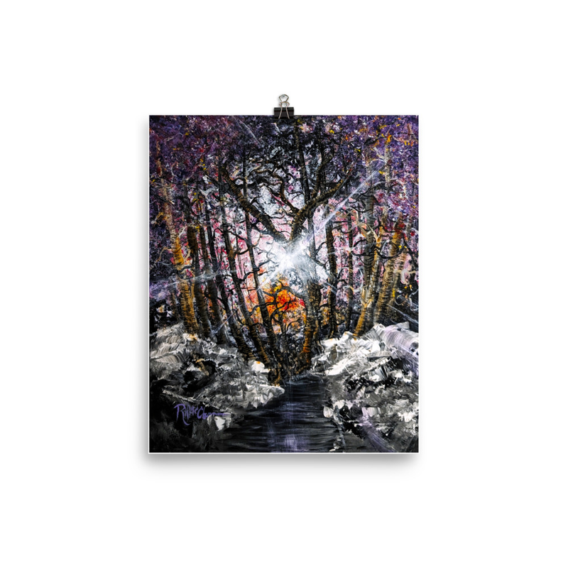 Purple Haze path through the forest Print