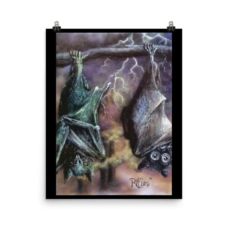 Zero Hour: Diseased Gas Mask Bats Diptych Left Panel