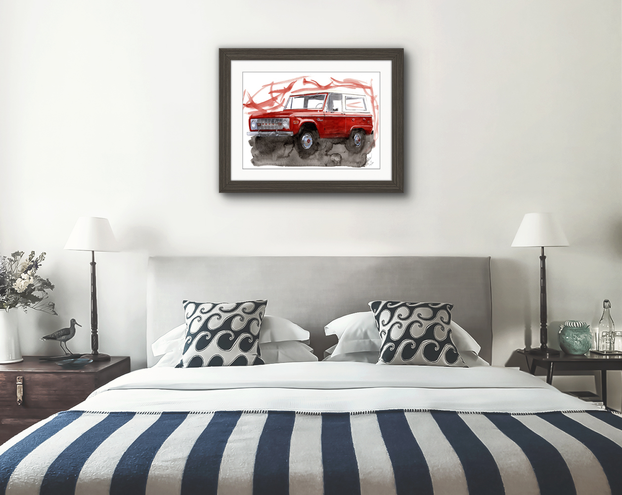 Ford Bronco Print. Ford Bronco Poster. Gifts For Him. Hand Painted Art. birthday gift