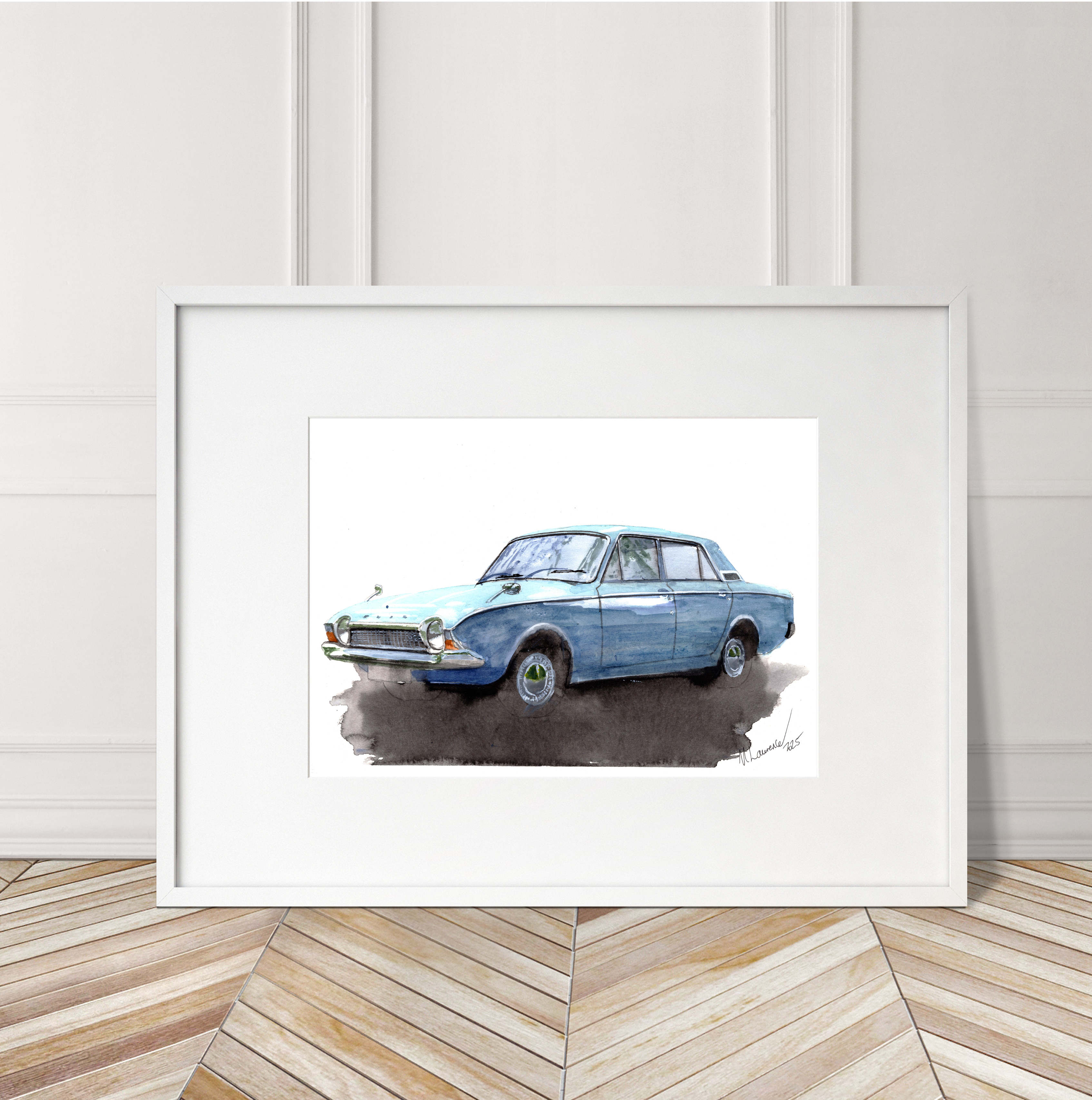 Ford Corsair Print. Ford Corsair Poster. Gifts For Him. Hand Painted Art. birthday gift